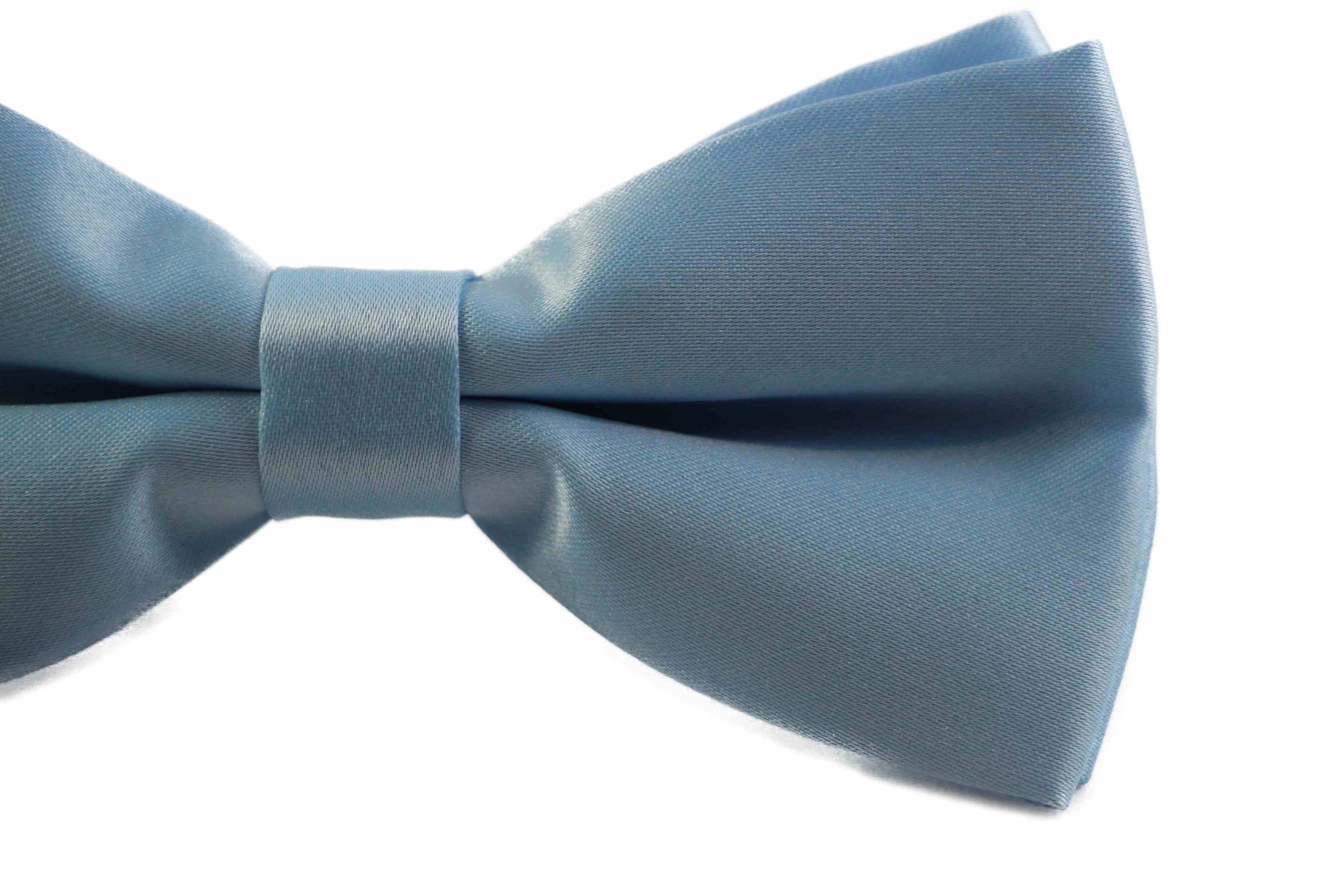 3 Zasel Mens Matt Solid Plain Light Blue Colour Bow Tie - Blue, 3 of 3