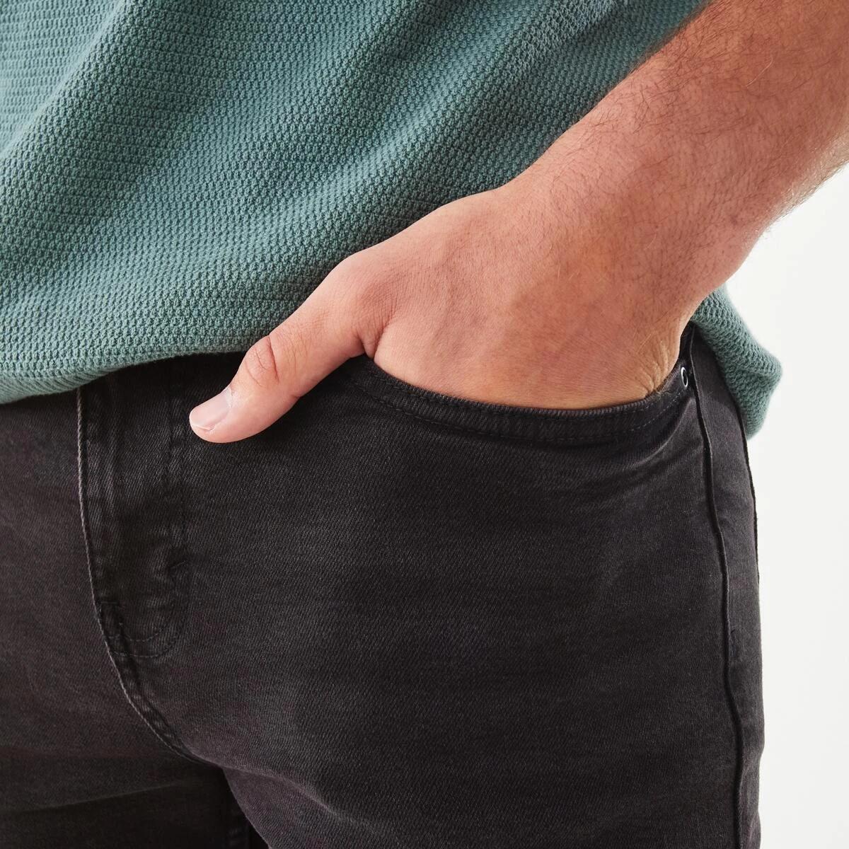 6 Slim Fit Stretch Jeans SOLID BLACK, 6 of 6