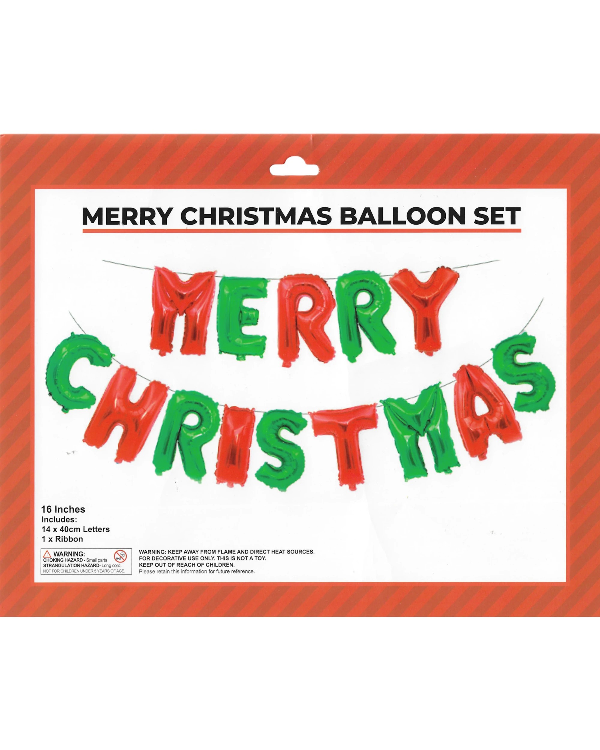 2 JD Party Merry Christmas Foil Letter Balloon Banner Air Fill - Multi, 2 of 2