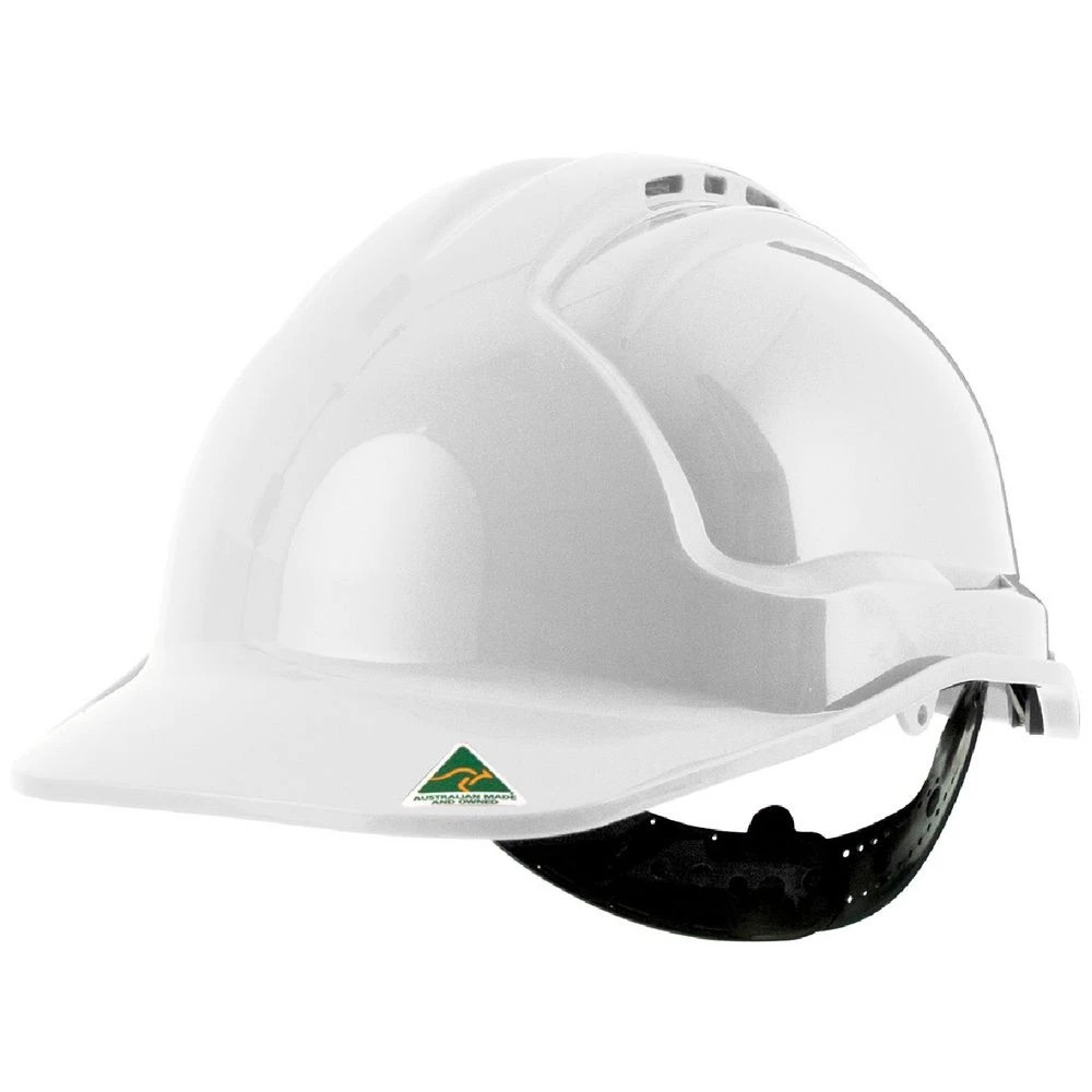 1 Tuffgard Vented Safety Hard Hat White, 1 of 1