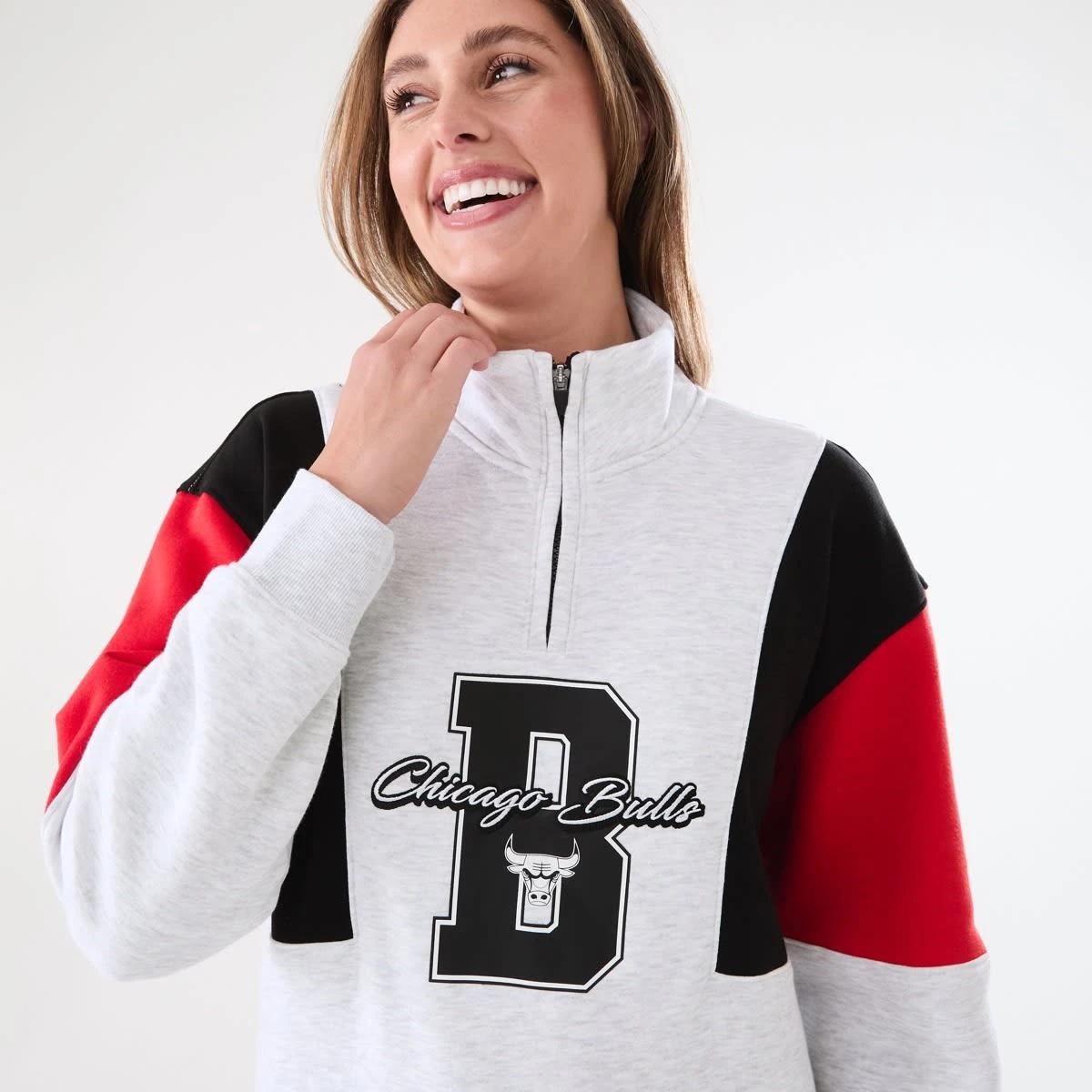 4 Official NBA Adult Lounge Quarter Zip Top Bulls 7c3x, 4 of 6
