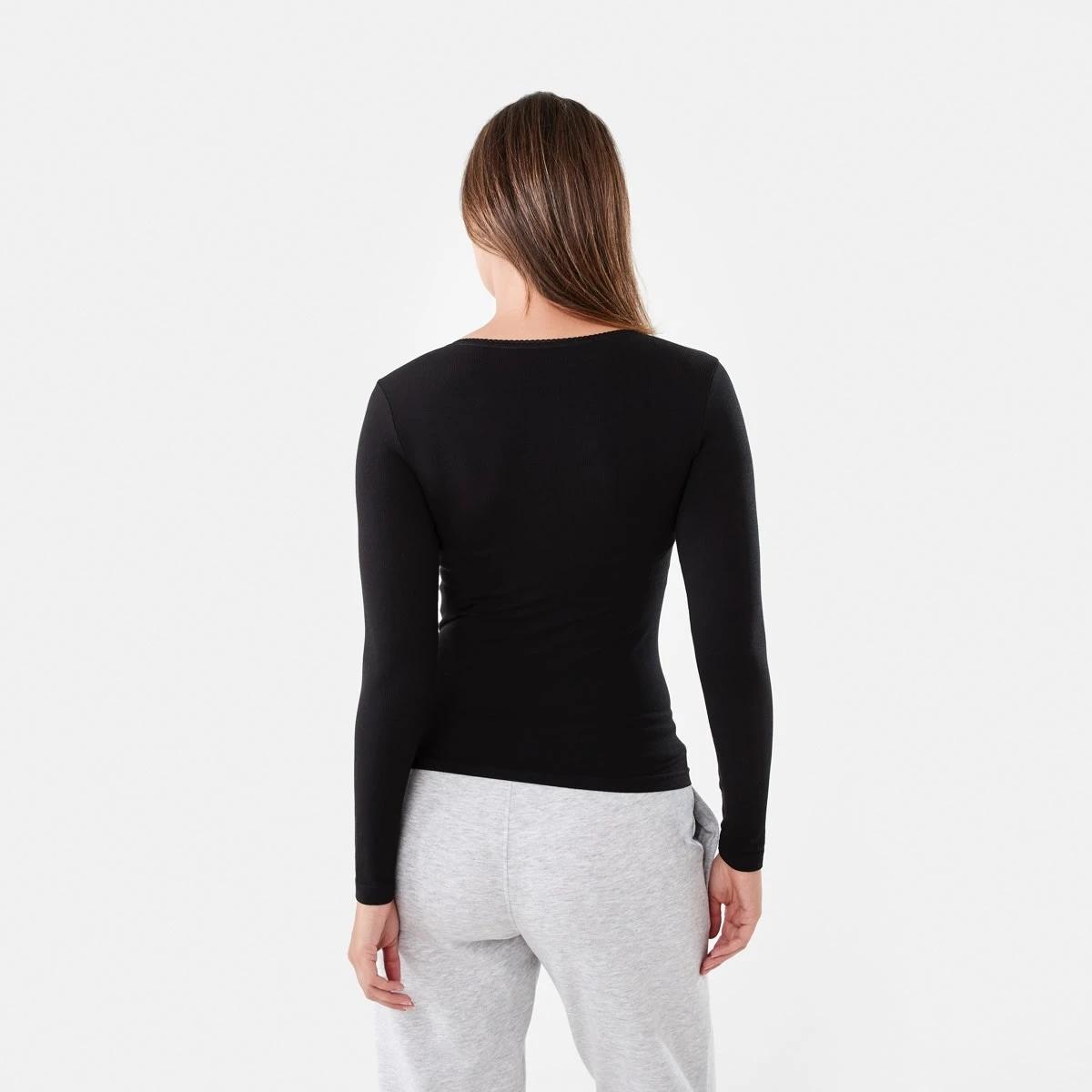 3 Long Sleeve Ribbed Thermal Top Black, 3 of 6