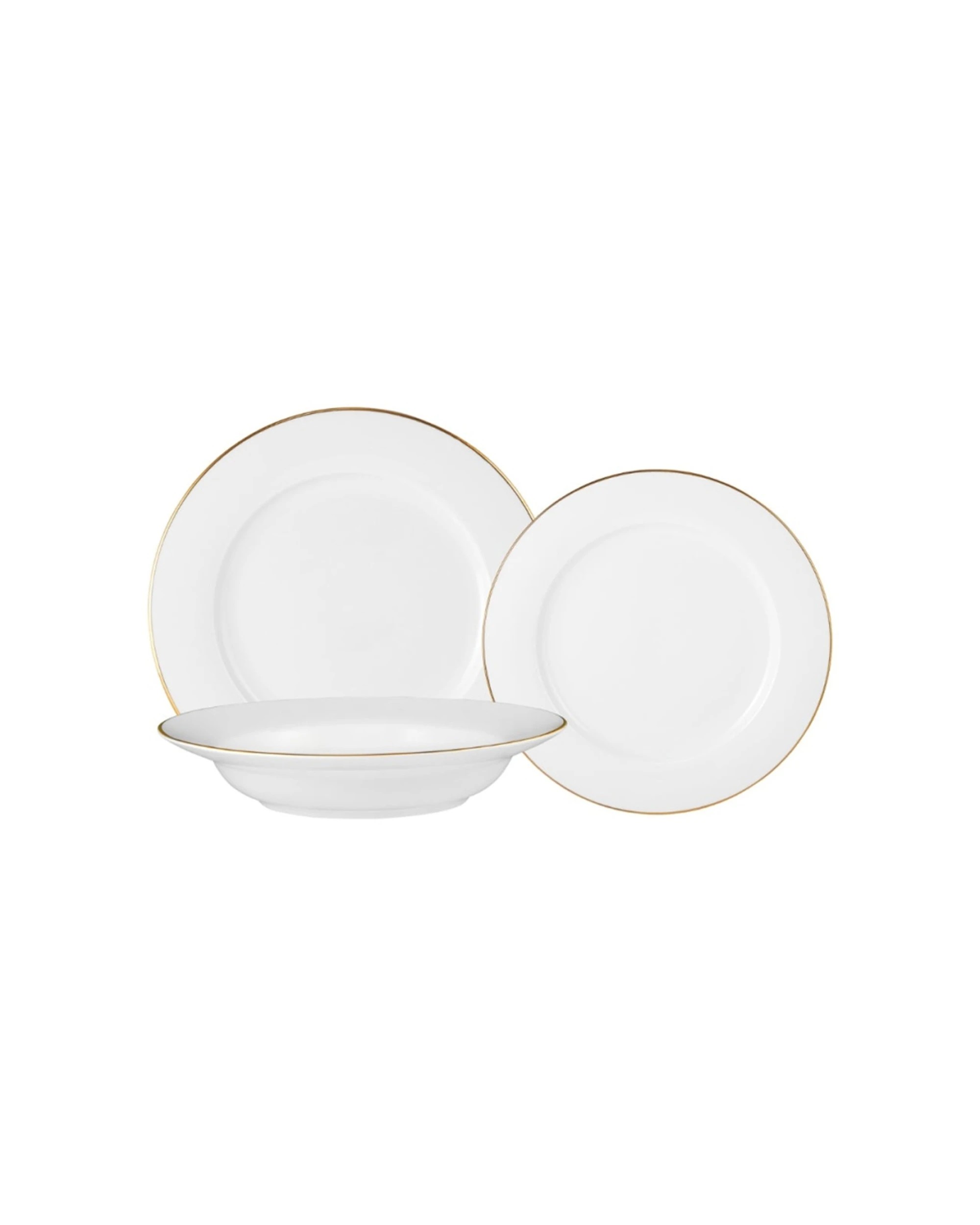 1 Maxwell And Williams 12pc Porcelain Dinner Set Rim - White, 1 of 3