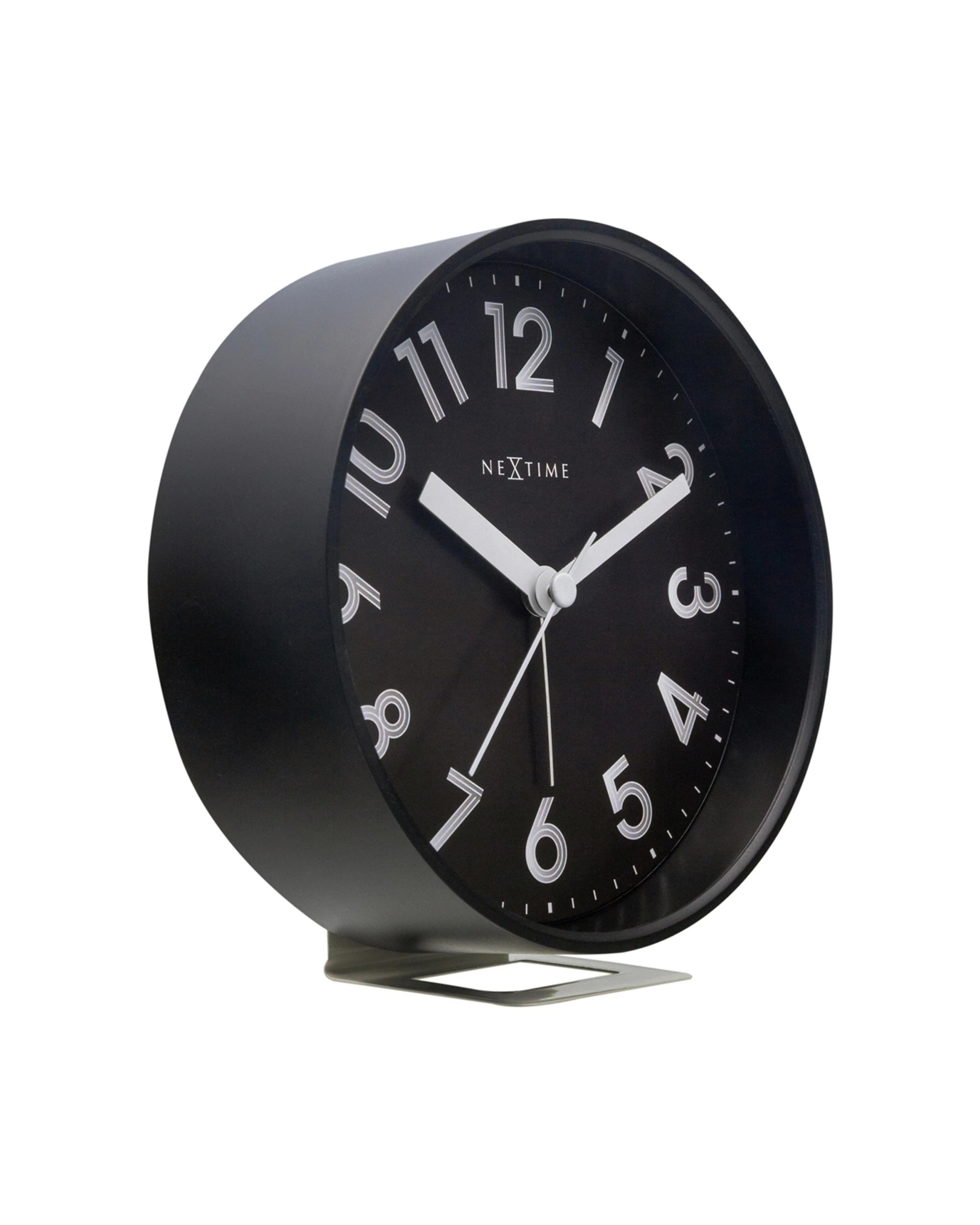2 NEXTIME Reflect Alarm Clock Silent Movement Night Light Detachable Stand - Black, 2 of 7
