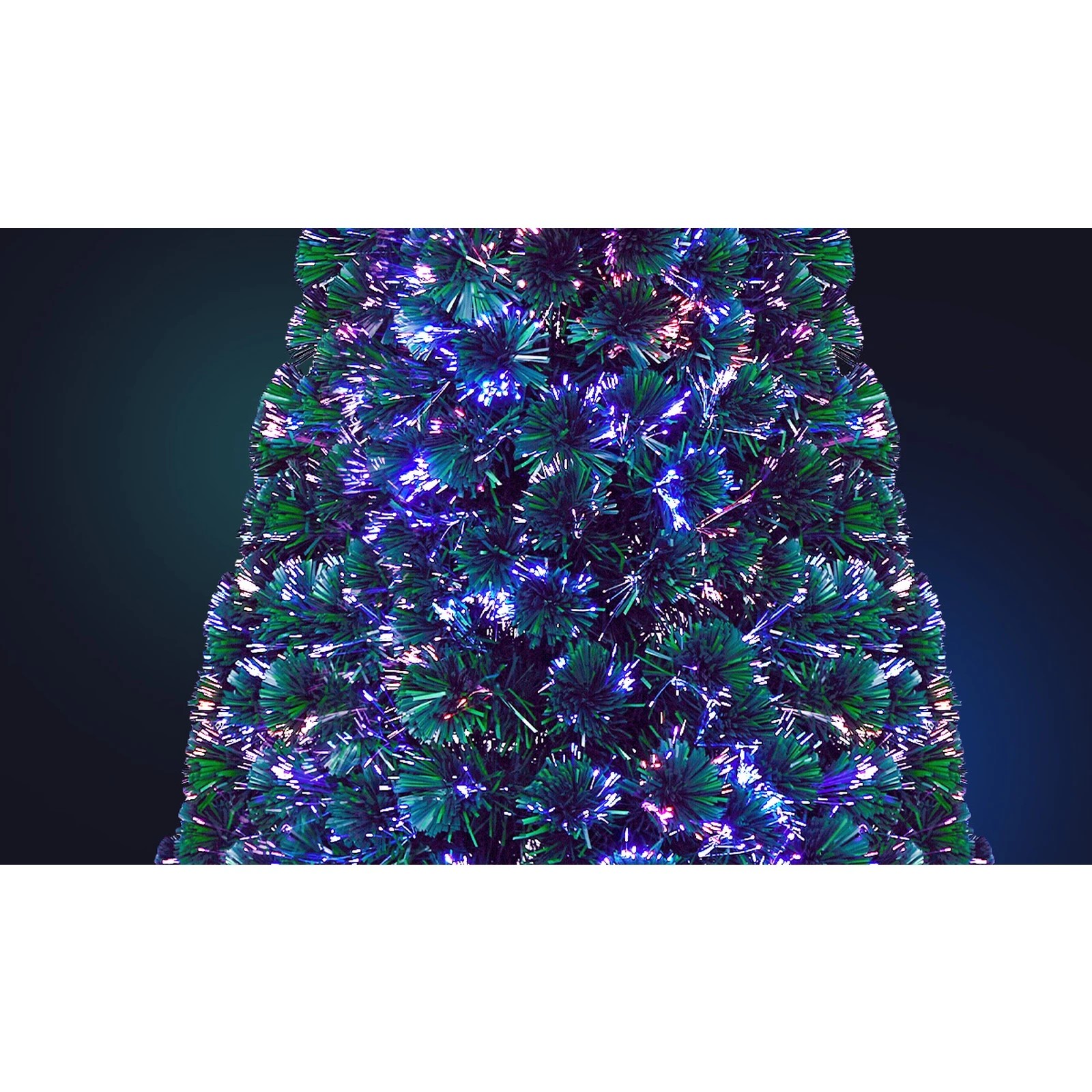 5 Tinseltown Christmas Tree Fibre Optic 6FT 1.8M Xmas Trees Multi-Colour Lights - Green, 5 of 5