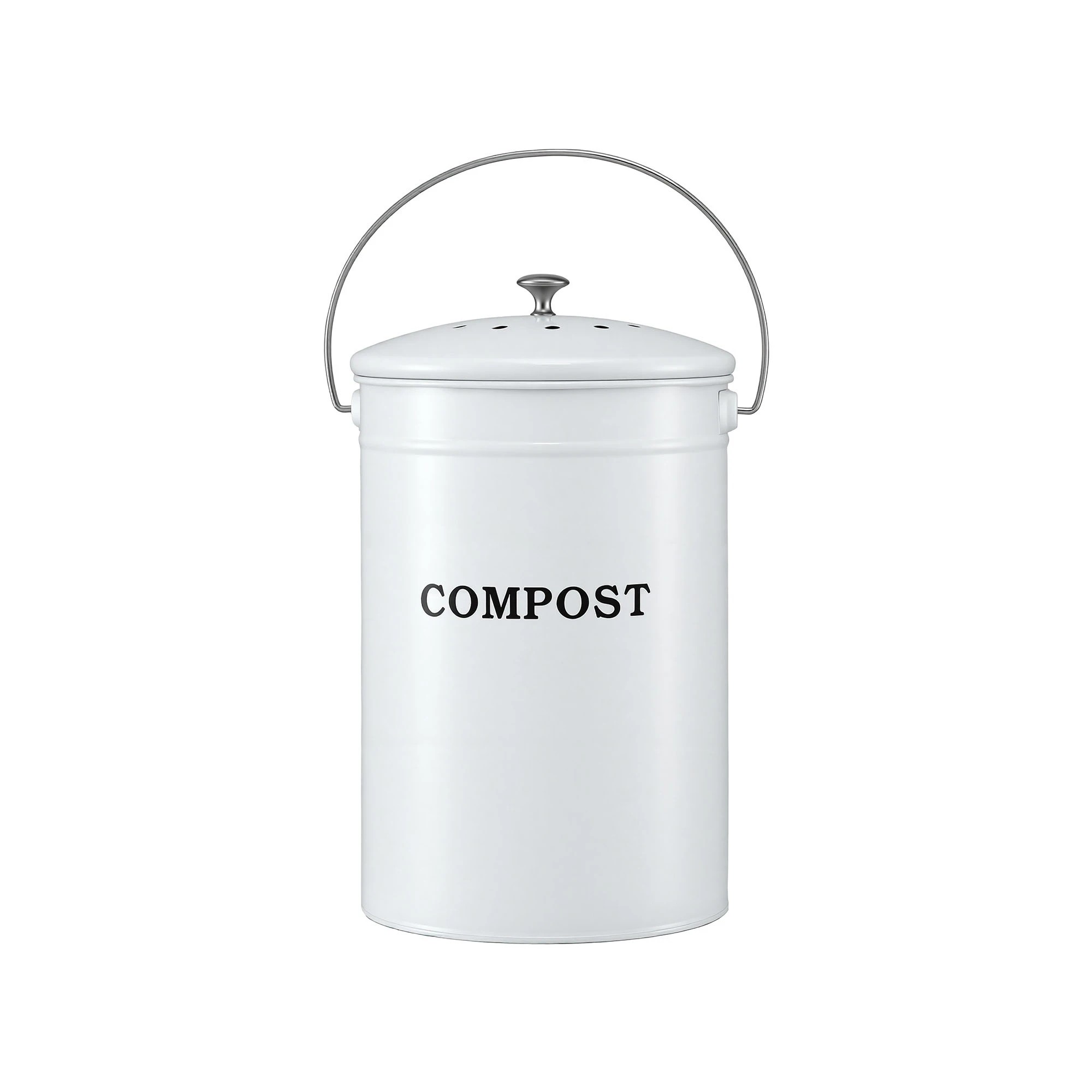 3 Gardeon Kitchen Compost Bin 6L Food Waste Bin - White, 3 of 9