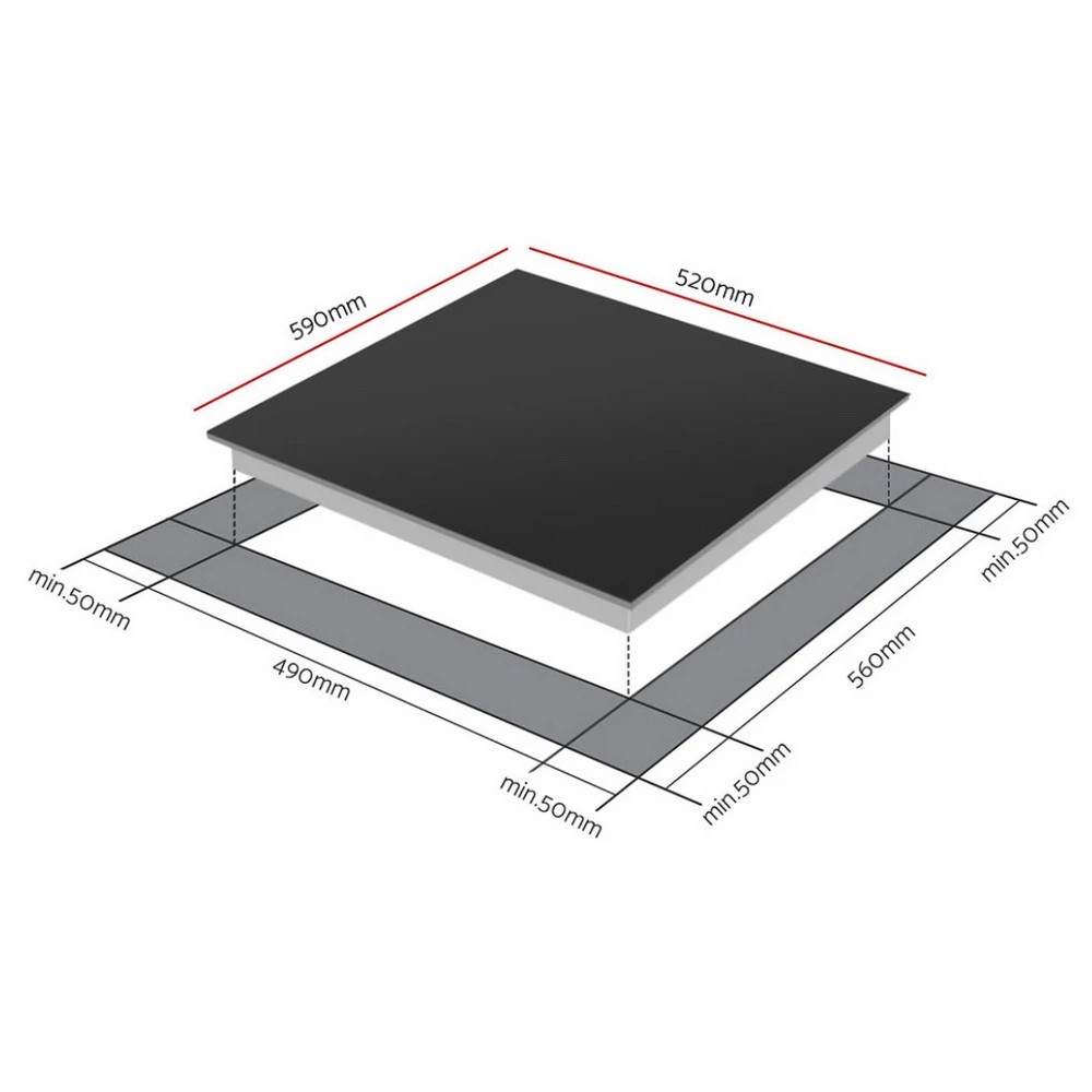 2 Devanti Induction Cooktop 60cm Electric Cooker - Black, 2 of 8