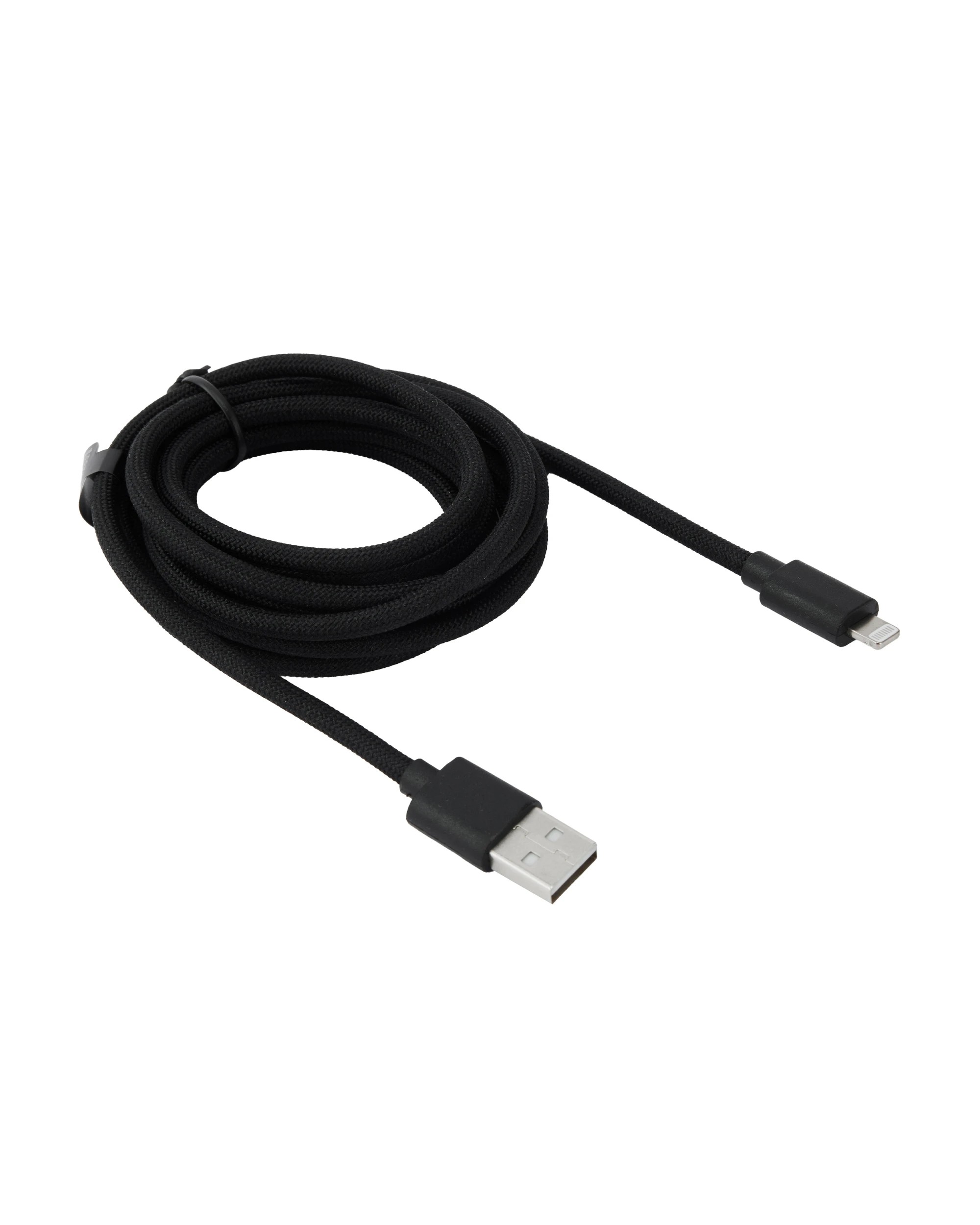 3 USB to Lightning Braided Cable - 2m, Black, 3 of 4