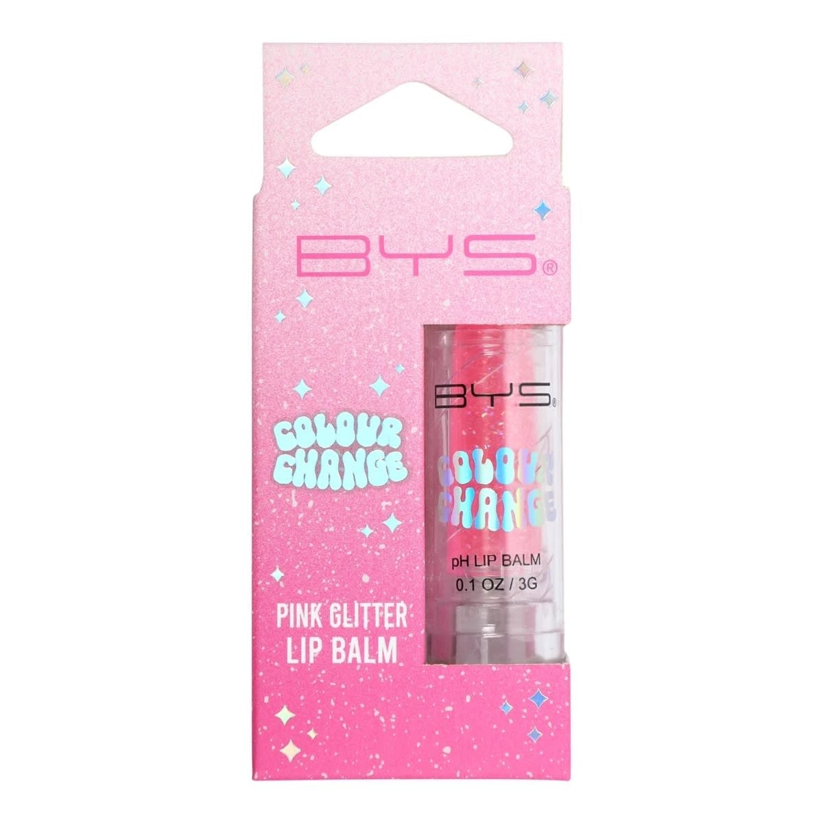 1 BYS Colour Change pH Lip Balm - Pink Glitter, 1 of 3