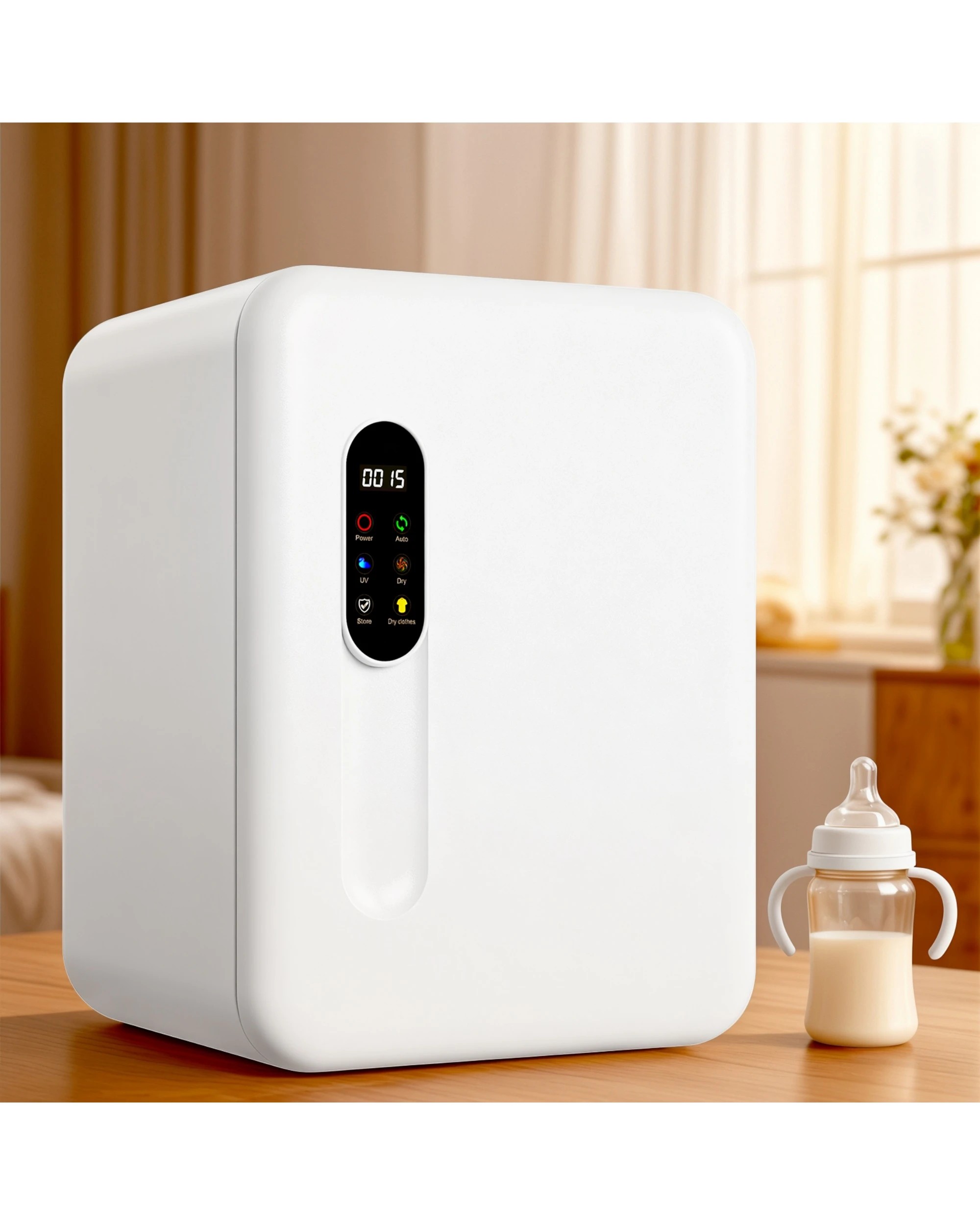 5 Advwin 28L Large Baby Sterilization Cabinet for Disinfect Dry Everyday Items with 48H Smart Storage - White, 5 of 6