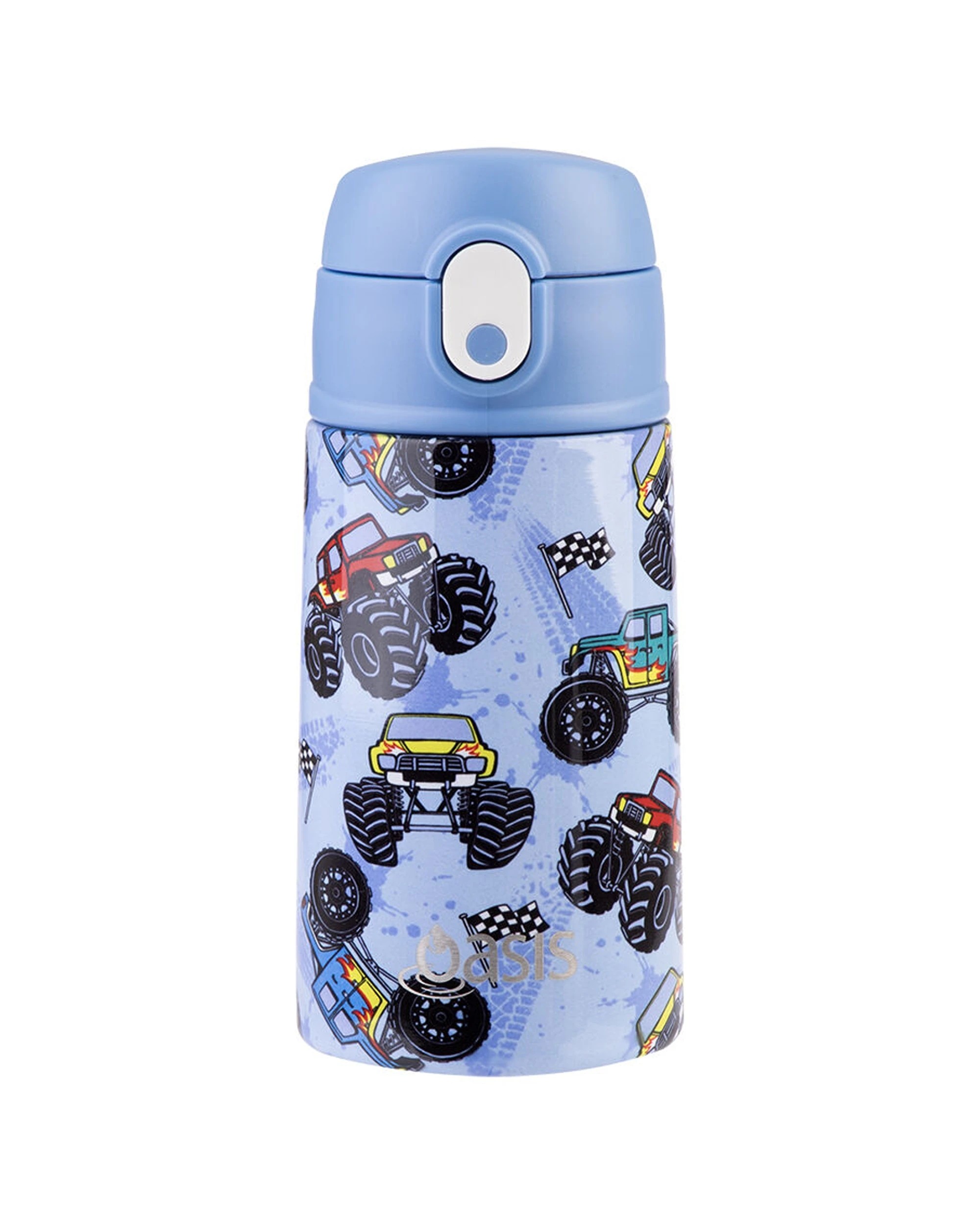 Oasis Kids Vacuum Insulated Drink Bottle 400ml Monster Trucks - Pattern ...