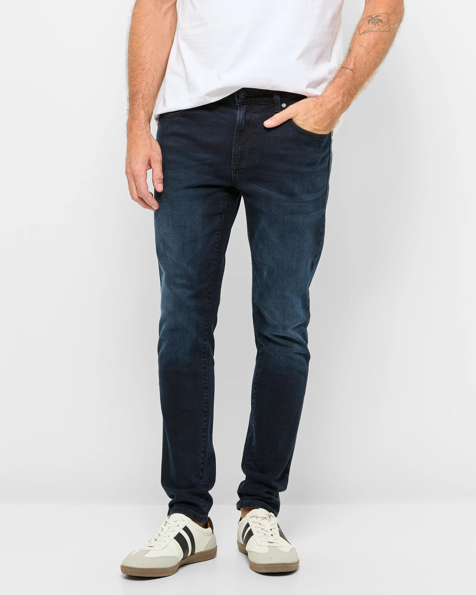 1 Target Skinny Denim Jeans BLUE + BLACK, 1 of 5