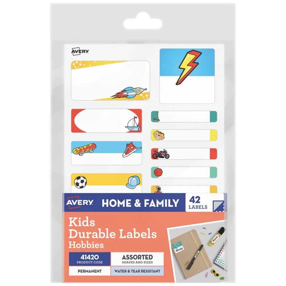 1 Avery Durable Labels Hobbies 42 Pack, 1 of 1