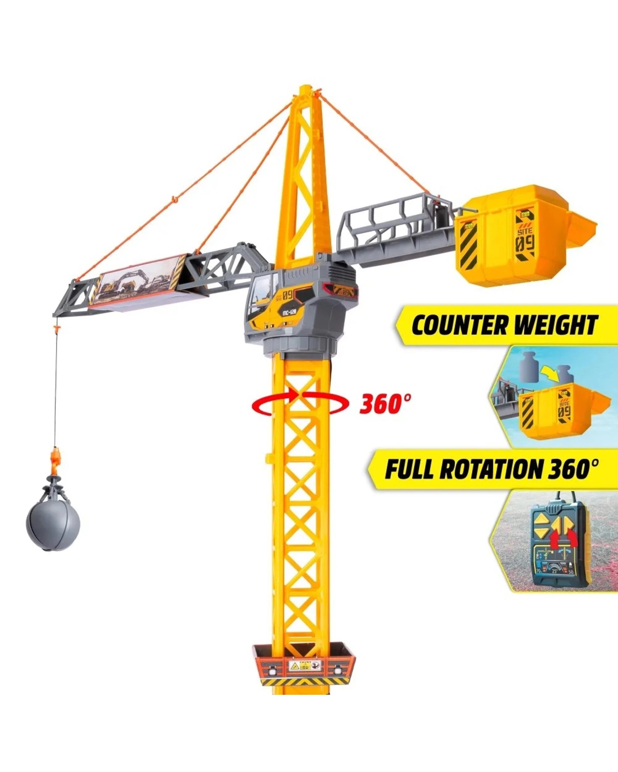 5 Dickie Toys Might Crane 110cm Remote Controlled Crane, 5 of 7