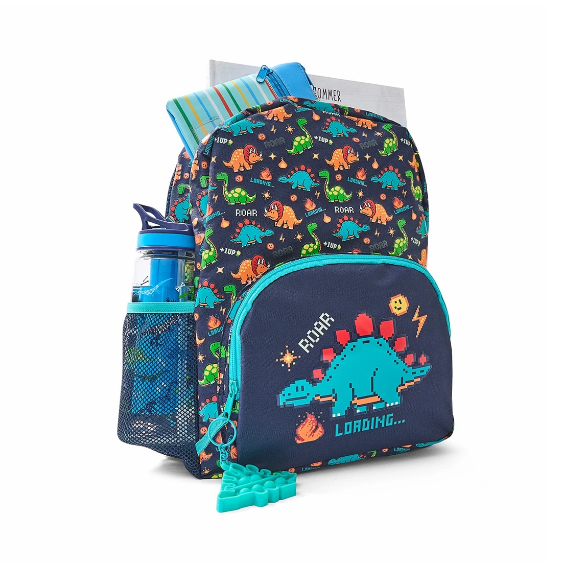 1 Junior Backpack - Dino Gamer, Navy, 1 of 10