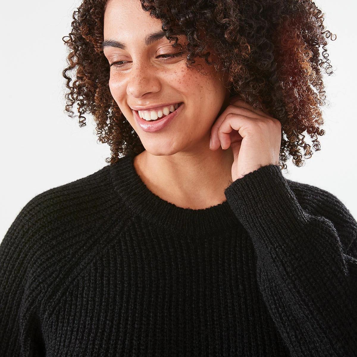 4 Loose Knit Jumper Black, 4 of 6