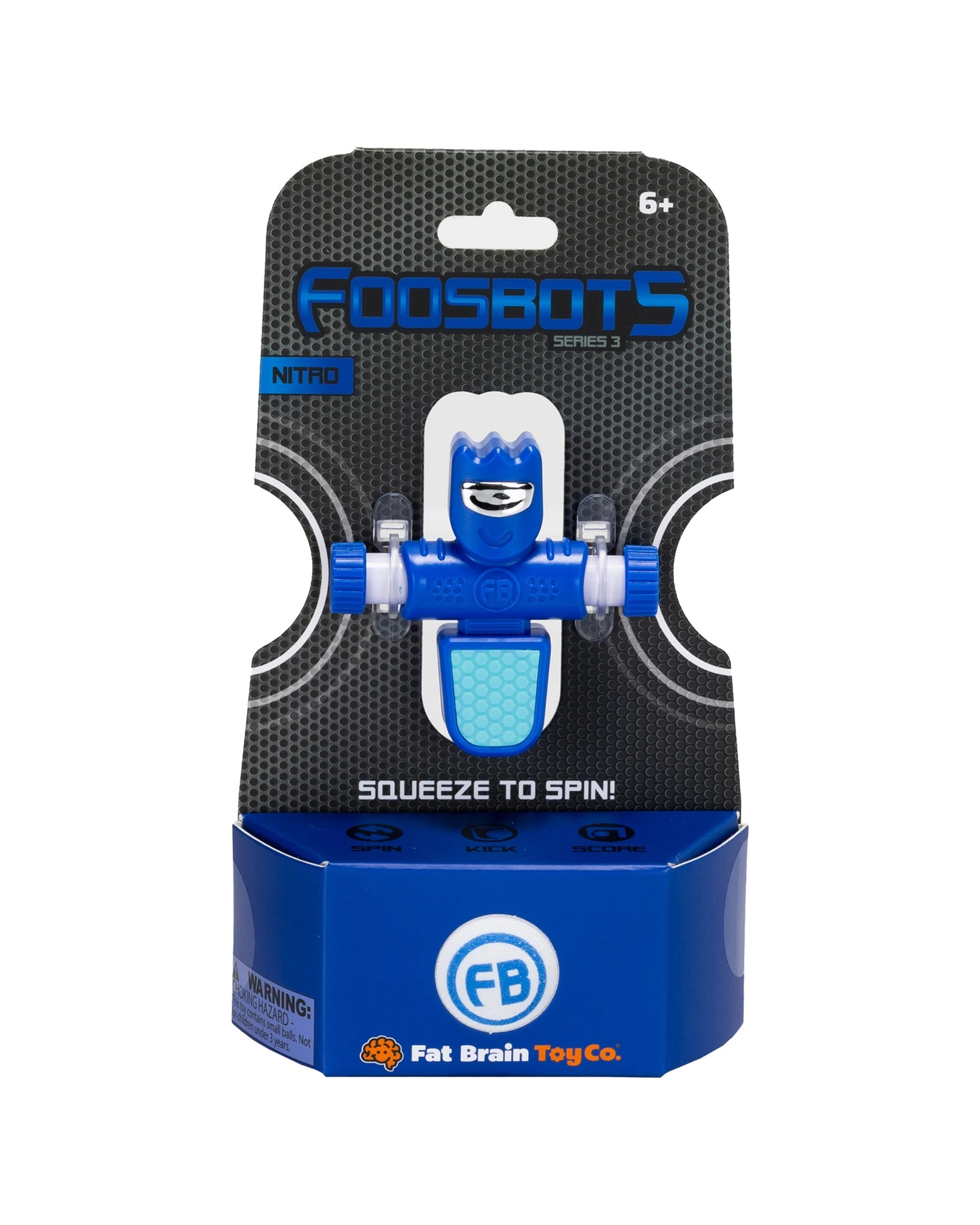 1 TOMY Foosbots Series 3Nitro Kids Play Toy Set Spin Kick Fast - Blue, 1 of 3