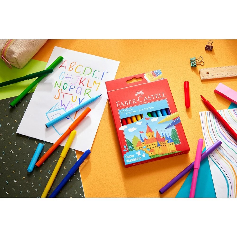 3 Faber-Castell Felt Tip Colour Markers Assorted 24 Pack, 3 of 5