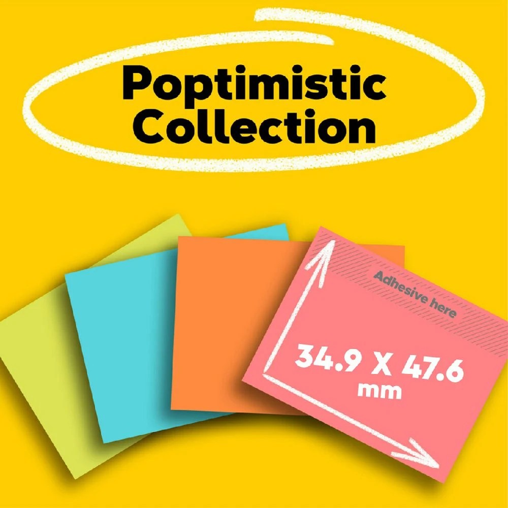 6 Post-it Notes 35mm x 48mm Poptimistic 4 Pack, 6 of 6