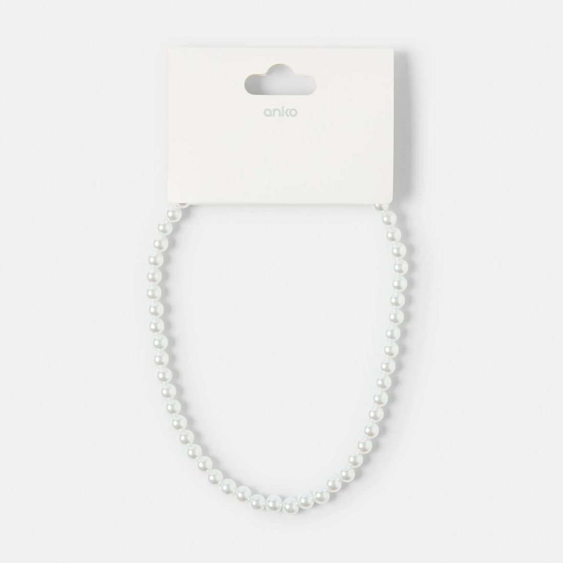 4 Short 8mm Faux Pearl Necklace - White, 4 of 4