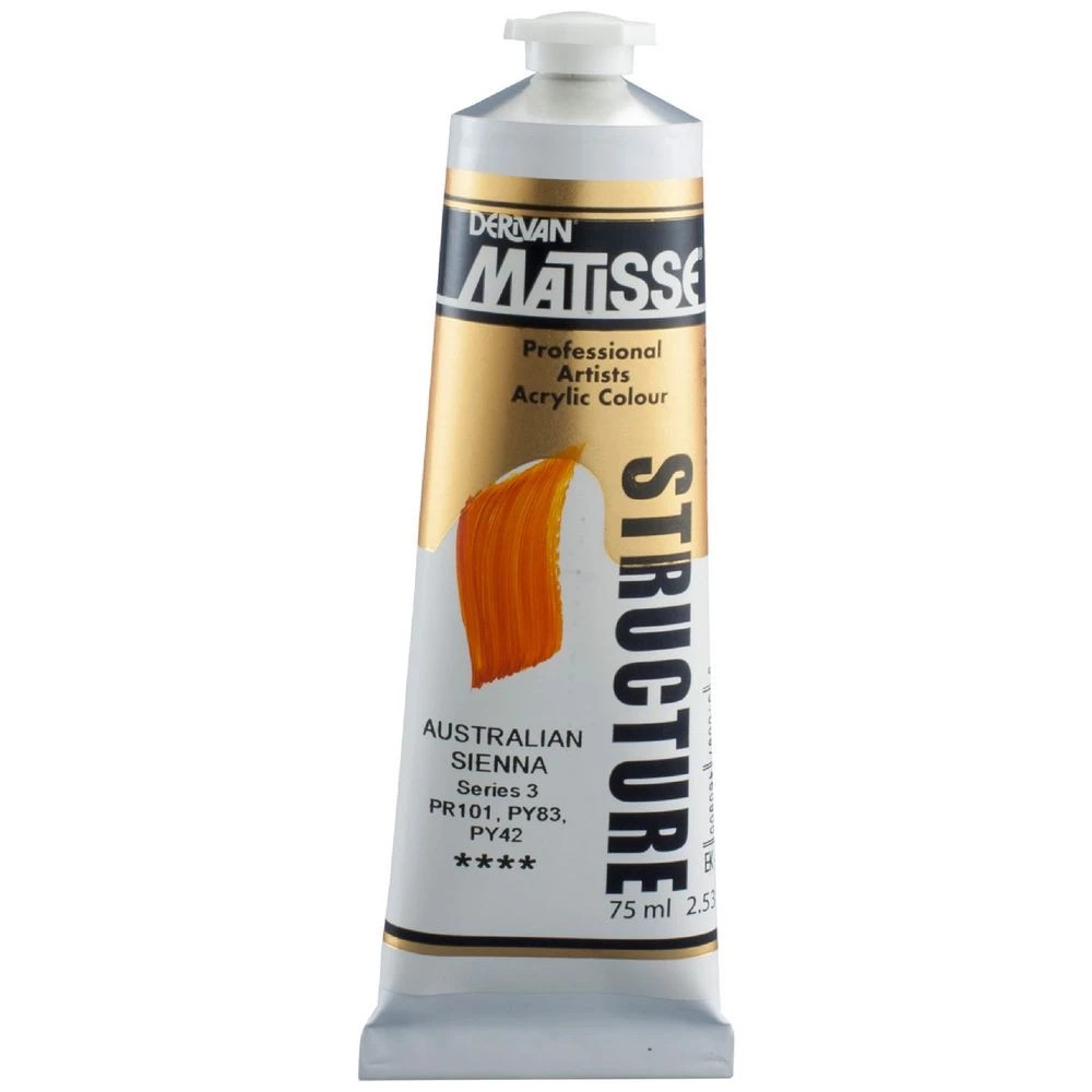 1 Derivan Matisse Structure Paint 75mL Australian Sienna S3, 1 of 2