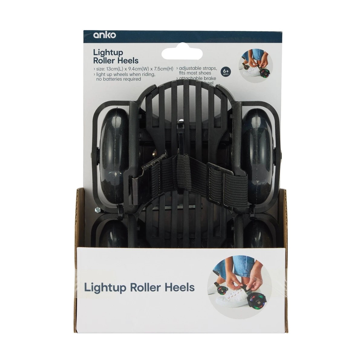 9 Lightup Roller Heels - Black, 9 of 9