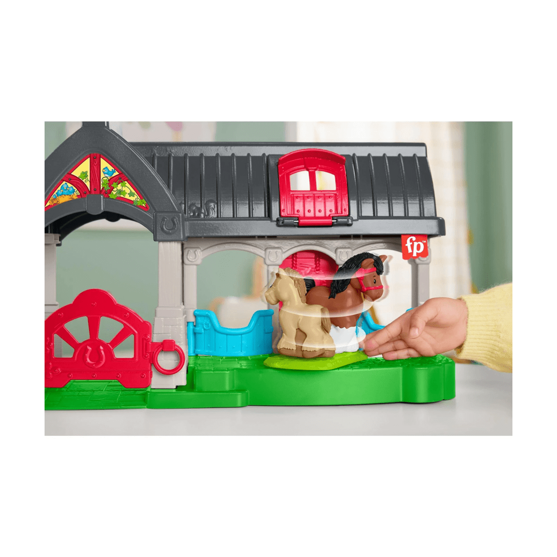 5 Mattel Fisher-Price Little People Friendly Horses Stable Toddler Playset - Multi, 5 of 6