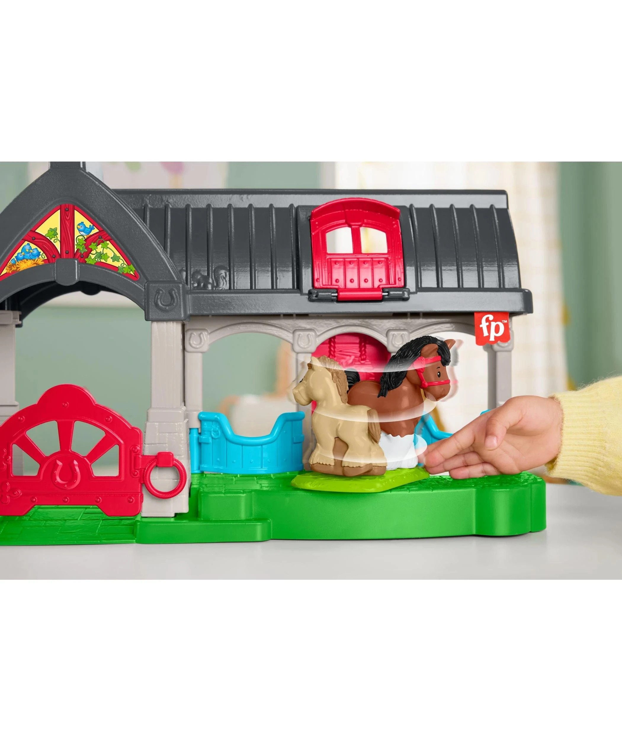5 Mattel Fisher-Price Little People Friendly Horses Stable Toddler Playset - Multi, 5 of 6