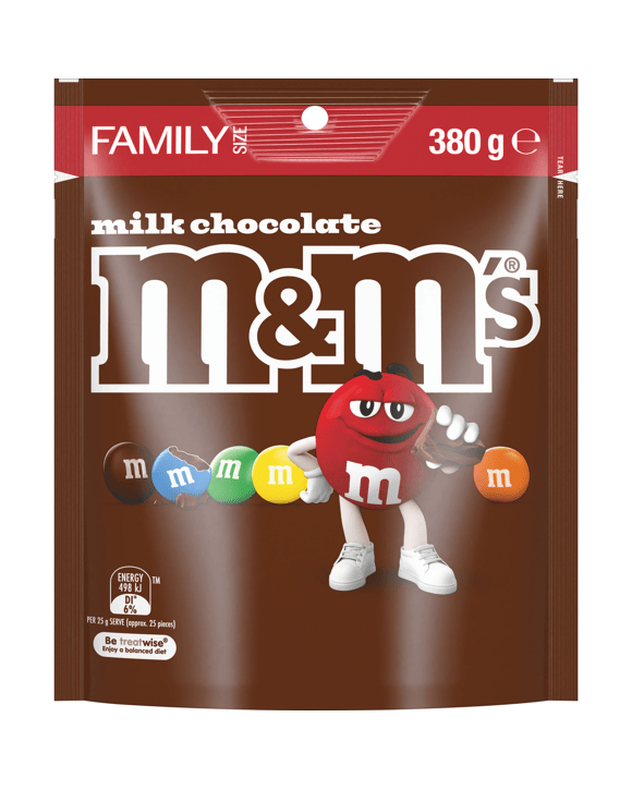 M&M’s Milk Chocolate Snack & Share Bag 380g