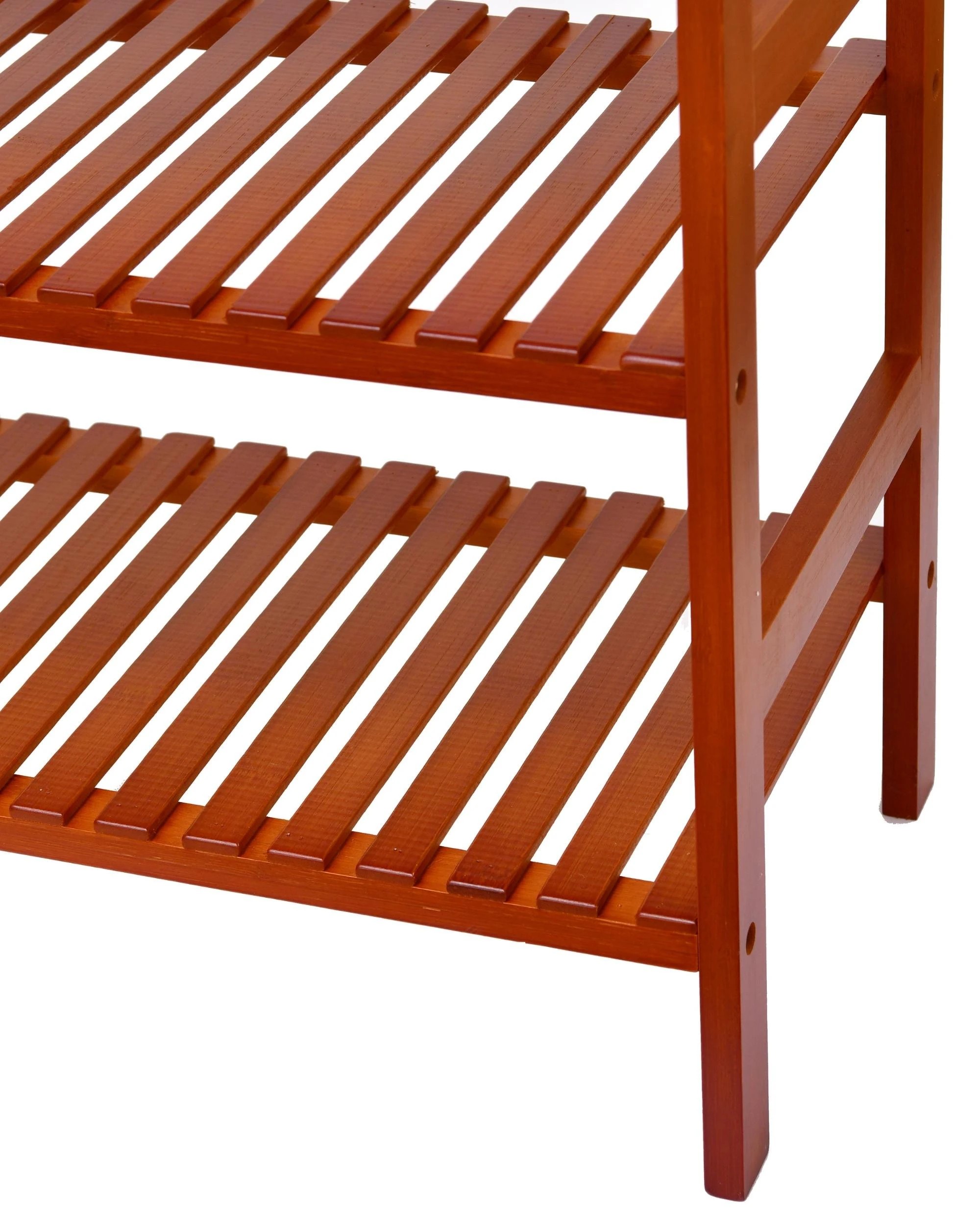 5 Sherwood Home 3-Tier Essential Natural Bamboo Shoe Rack 70x27x60cm - Brown, 5 of 5