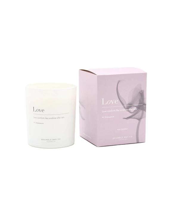 Bramble Bay Love Peony Violet Jasmine & Wild Rose Scented Candle Home Fragrance 300g - White