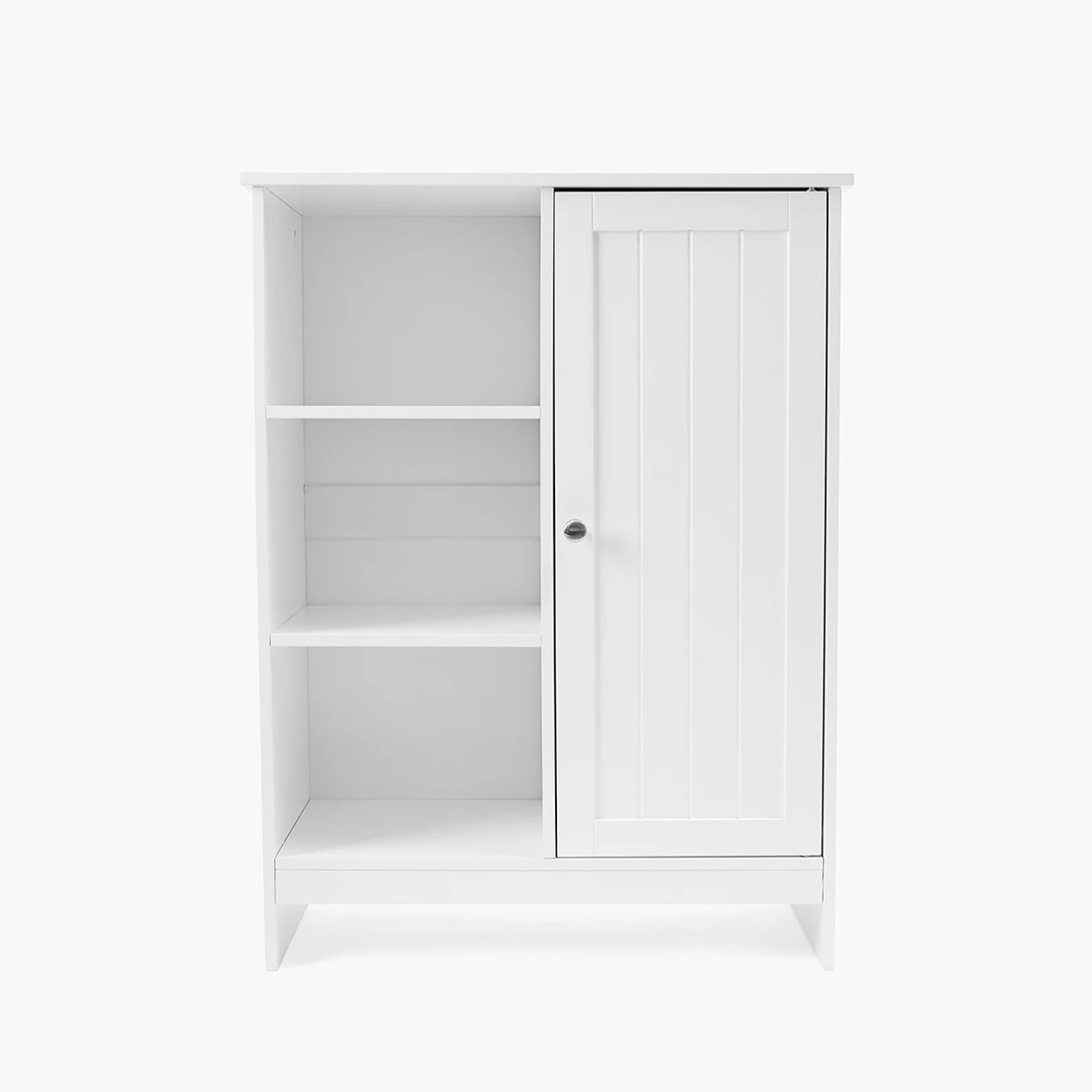 3 Panelled Cabinet with 3 Shelves - White, 3 of 7