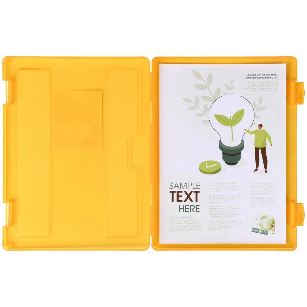 4 J.Burrows Stationery Case A4 Clip Closure Orange, 4 of 4