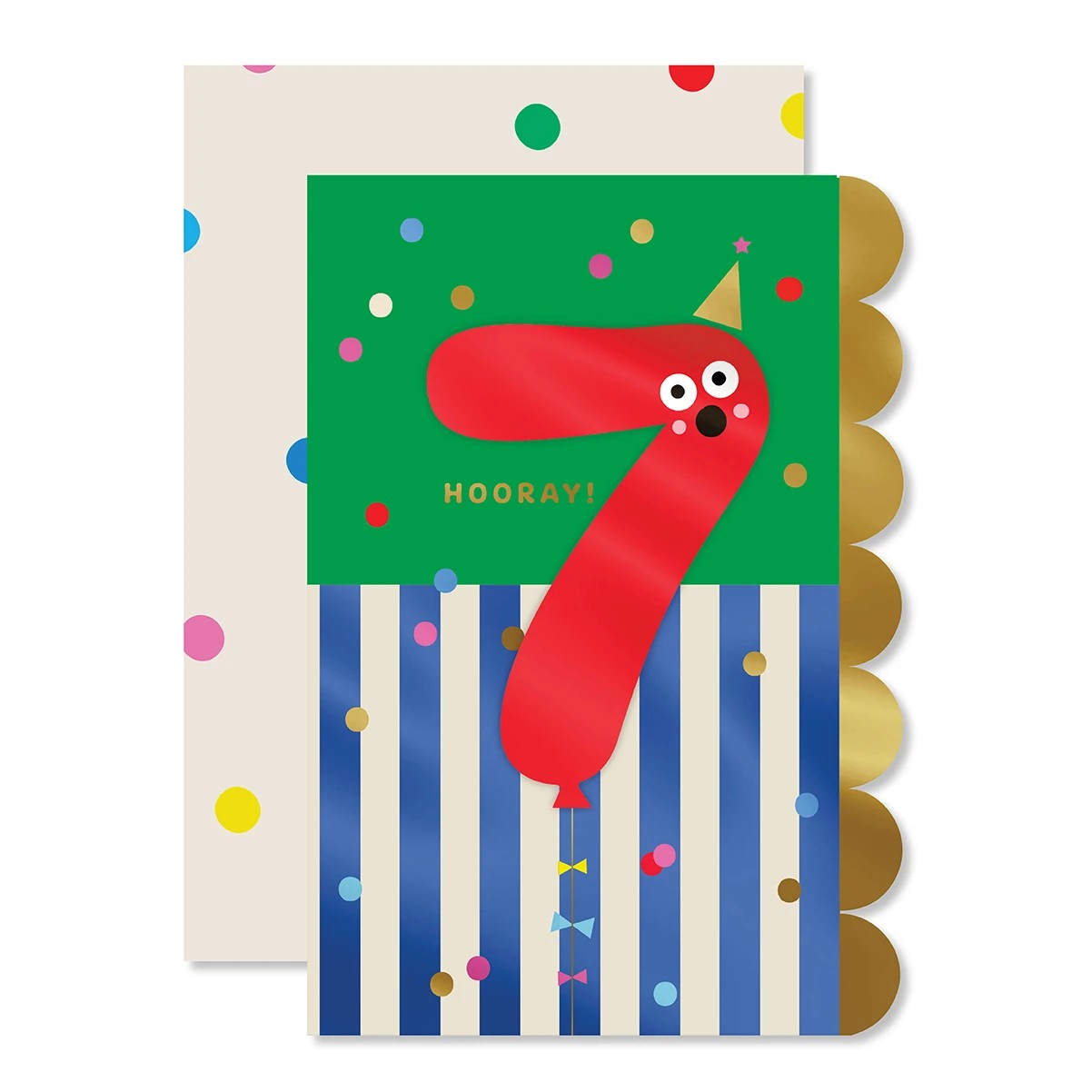 1 Hallmark 7th Birthday Card - Balloon, 1 of 3