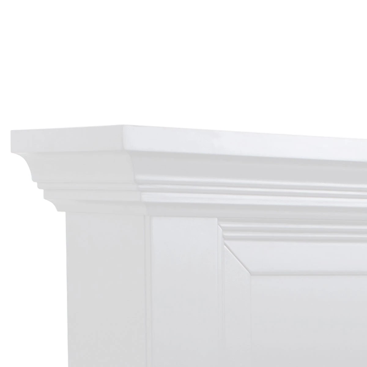 4 Moda Living Kingsley Electric Fireplace Heater White Mantel Suite with Primo Insert - White, 4 of 5