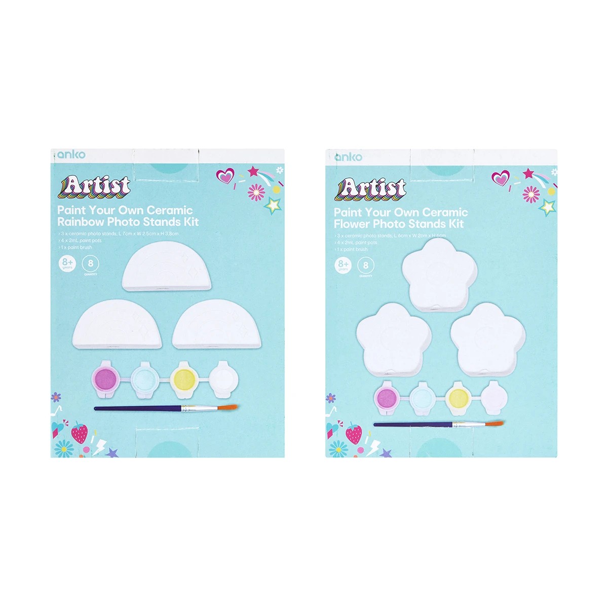 10 Paint Your Own Ceramic Photo Stands Kit - Assorted, 10 of 10