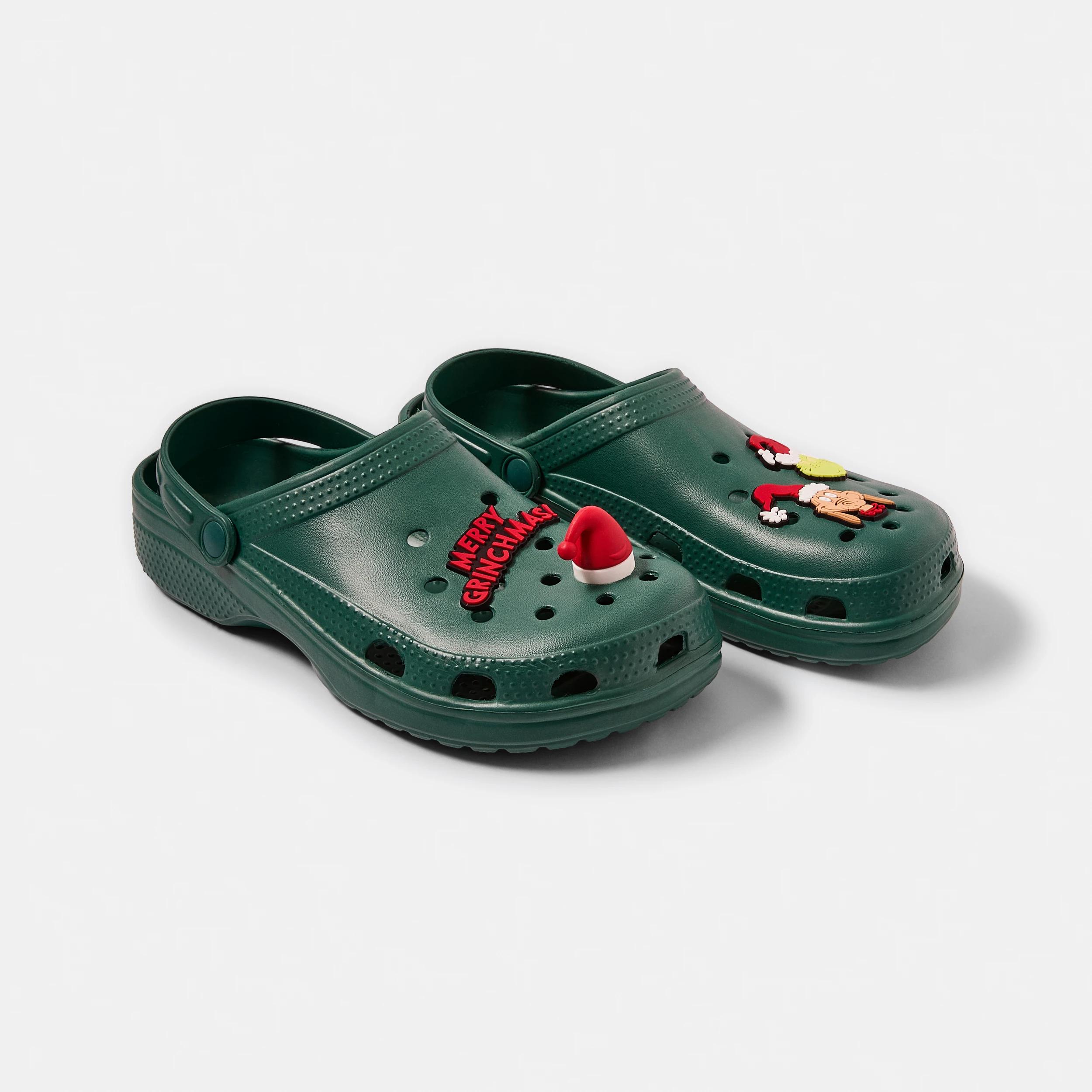 3 Christmas The Grinch Clogs Drk Green, 3 of 5