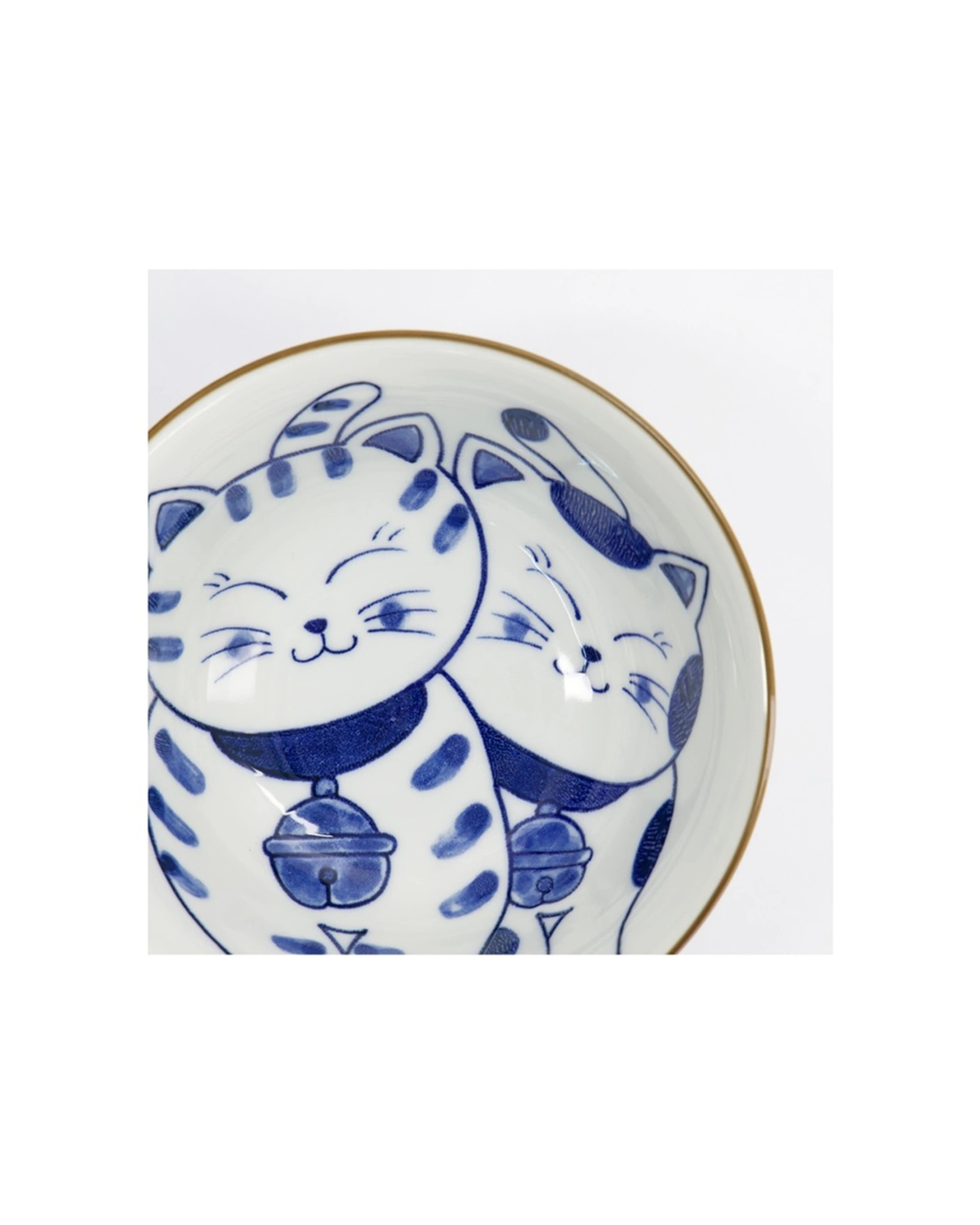 2 Tokyo Design Kawaii Cat Neko Tayo Bowl 15x6.5cm Twin Cat Microwave Safe, 2 of 2