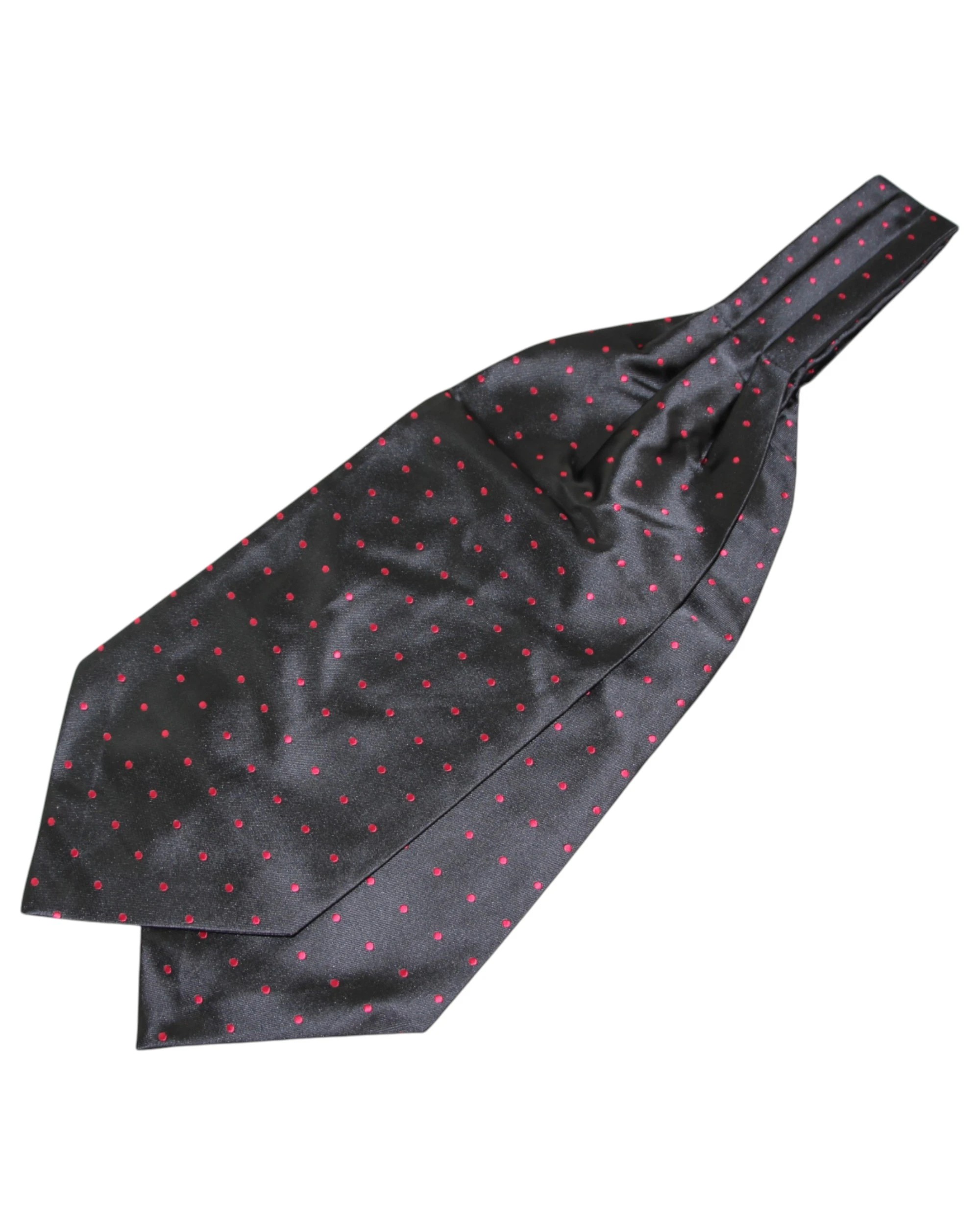 3 Zasel Mens Black & Red Small Polka Dot Cravat - Multi, 3 of 4