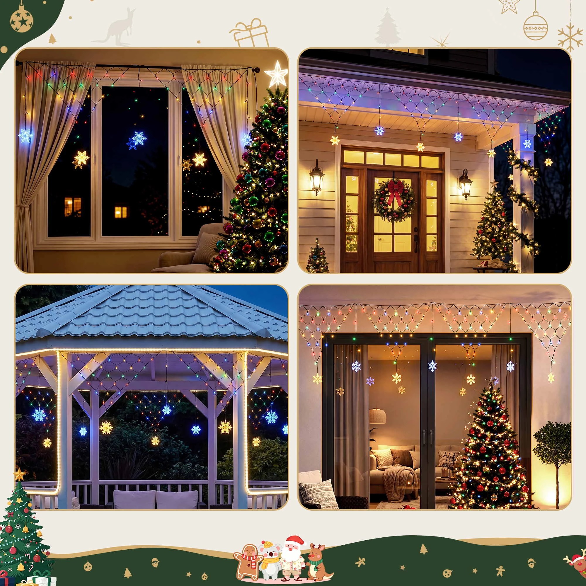 6 Jingle Jollys Christmas Lights Solar Fairy Lights Christmas Decorations 4m - Multi, 6 of 8