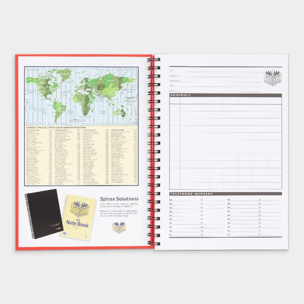 3 Spirax A4 Hard Cover Notebook Red, 3 of 5