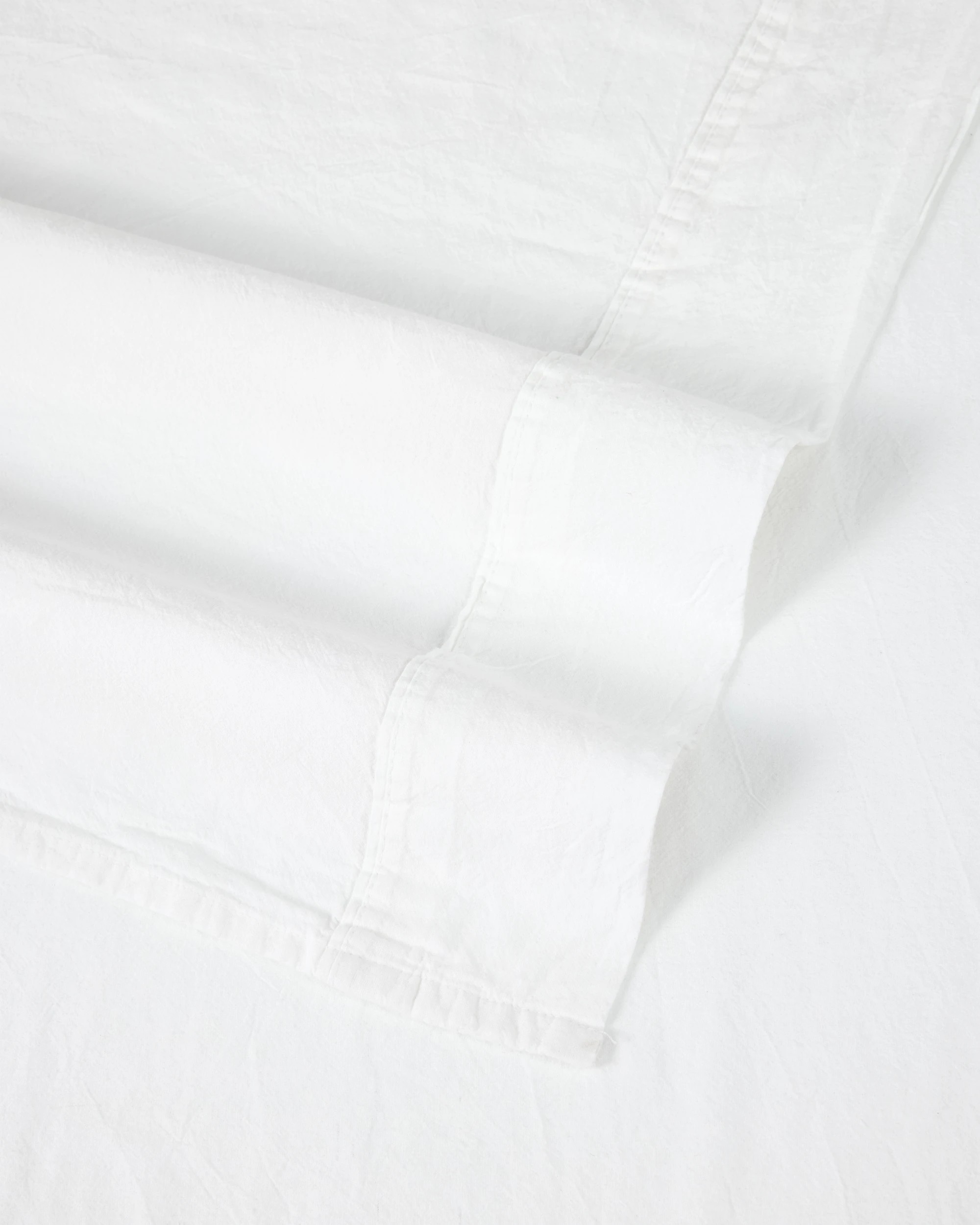 4 Stonewashed Cotton Sheet Set - King Bed, White, 4 of 5
