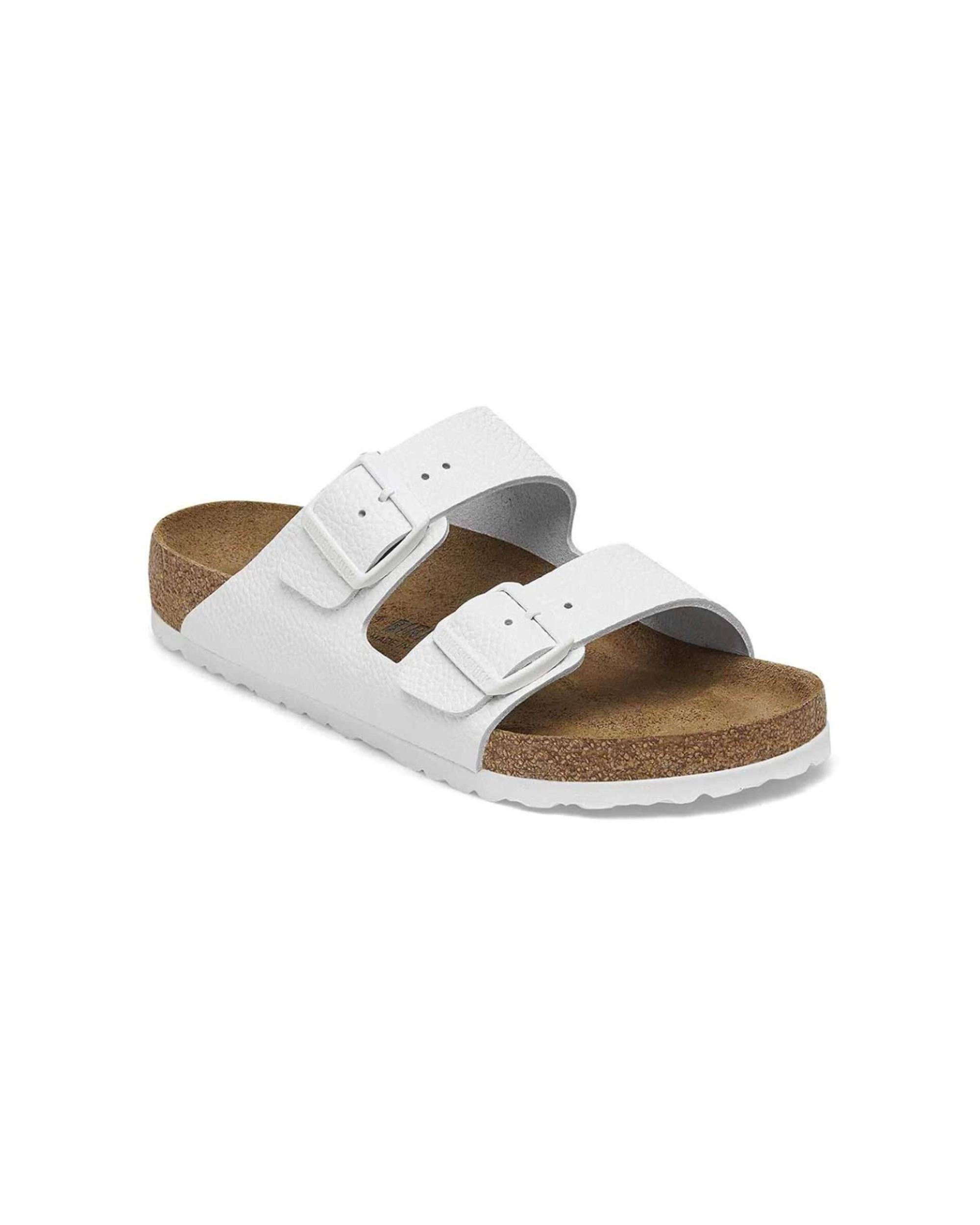1 Birkenstock Arizona Leather Sandals Regular Width WHITE, 1 of 5