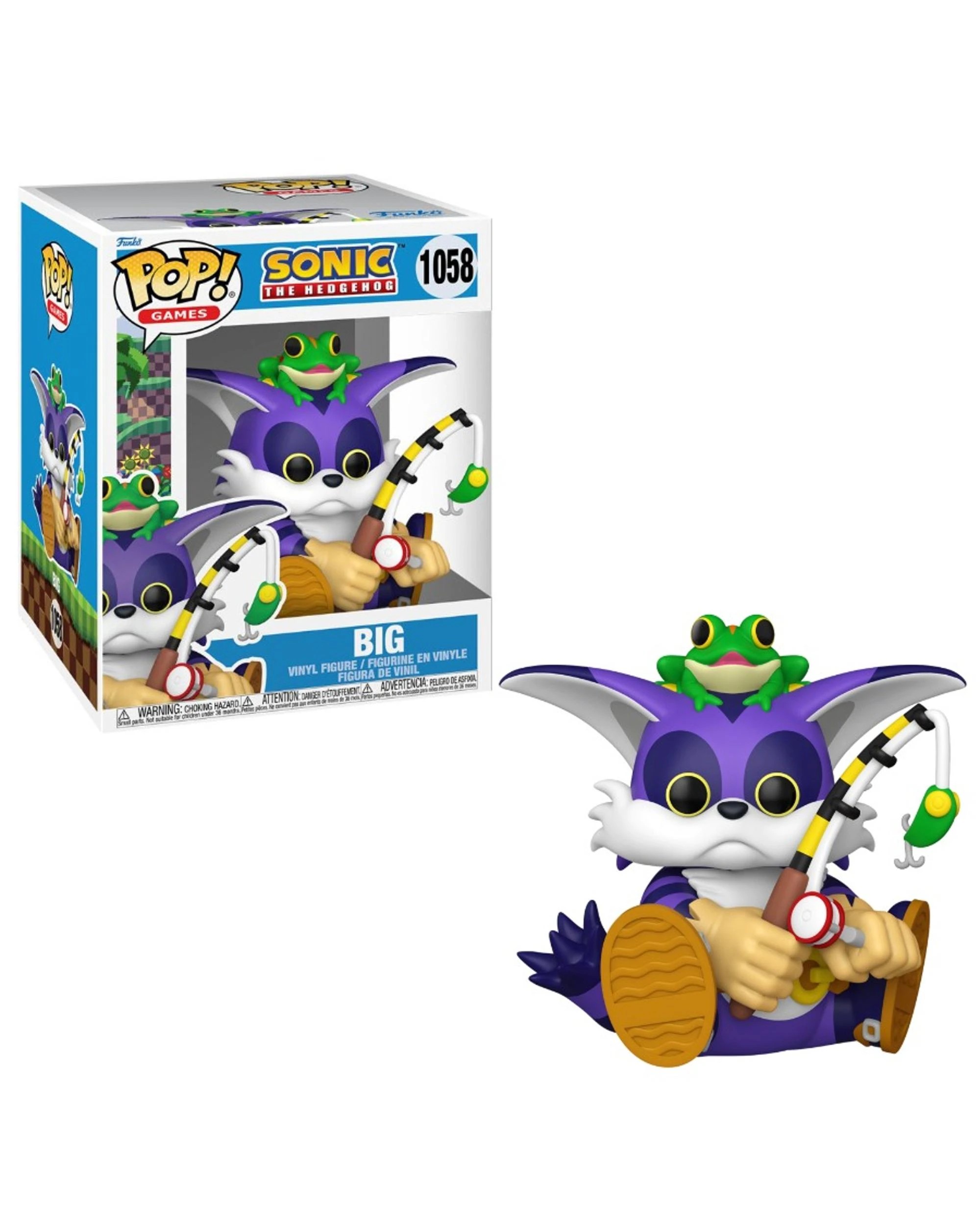 1 Sonic the Hedgehog Big the Cat with Froggy 6 inch Funko POP! Vinyl, 1 of 2