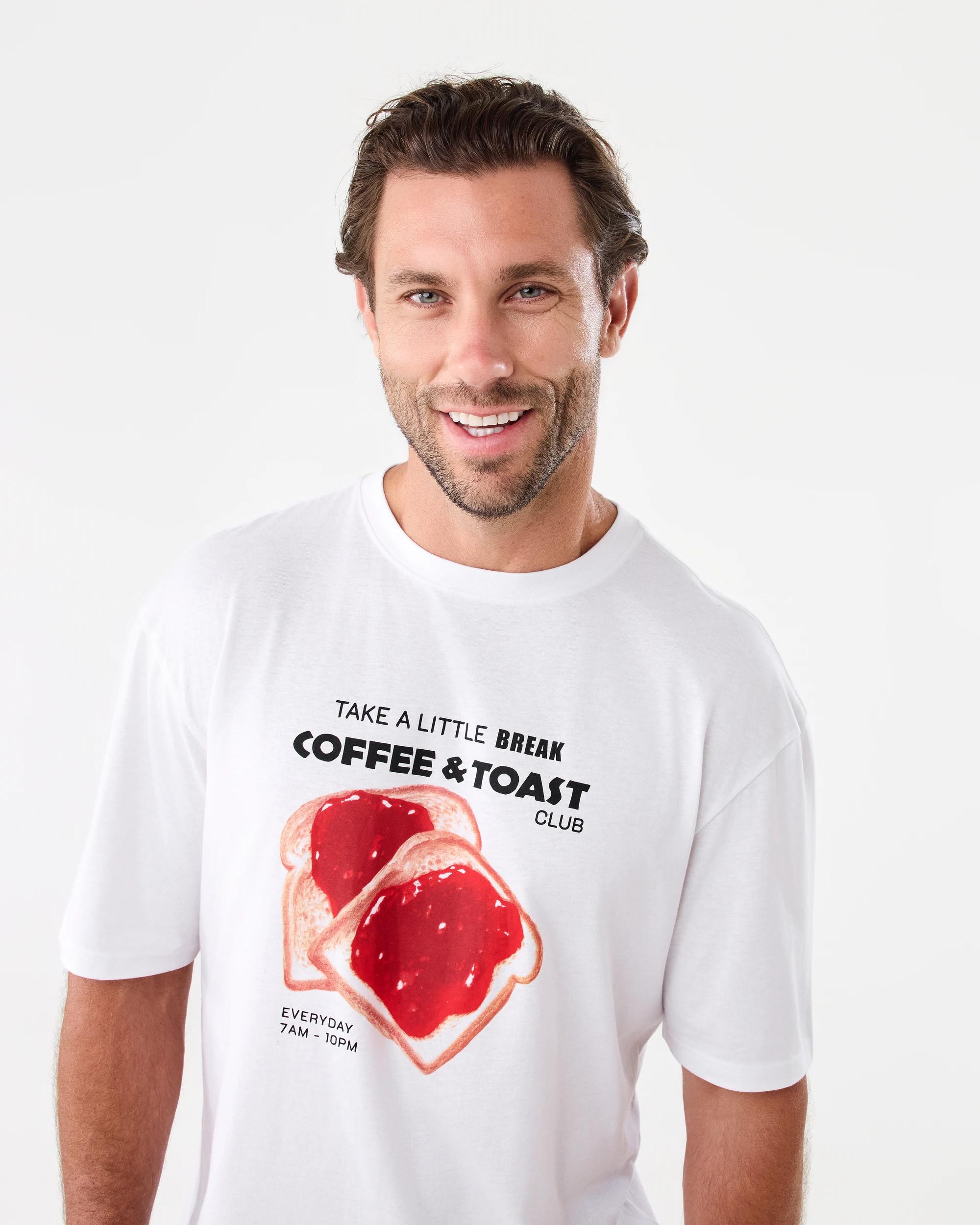 4 Short Sleeve Print Shorts Pyjama Set Coff Toast, 4 of 9