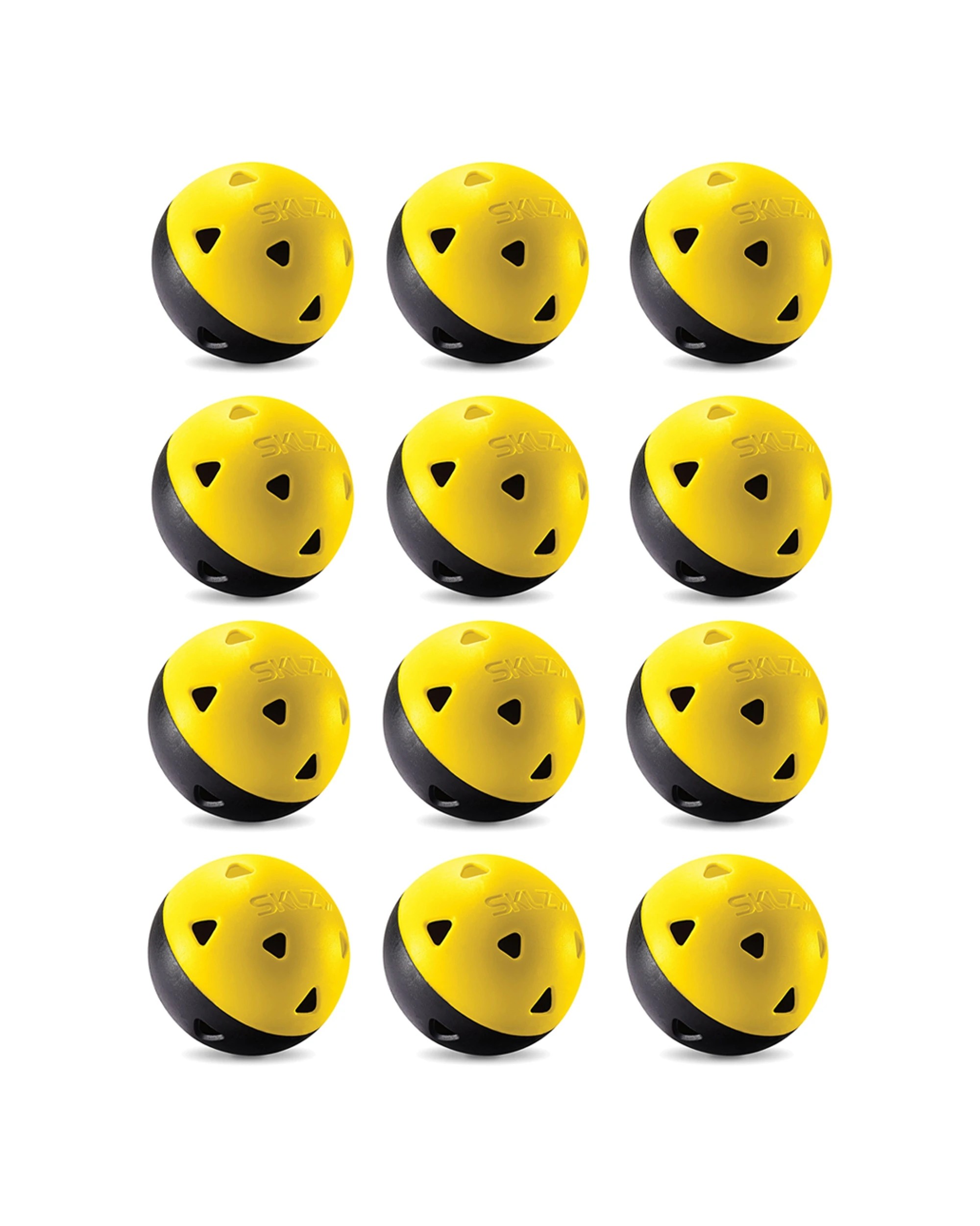 1 Sklz 12pc Impact Practice Golf Balls Limited Flight Durable Training - Yellow, 1 of 5