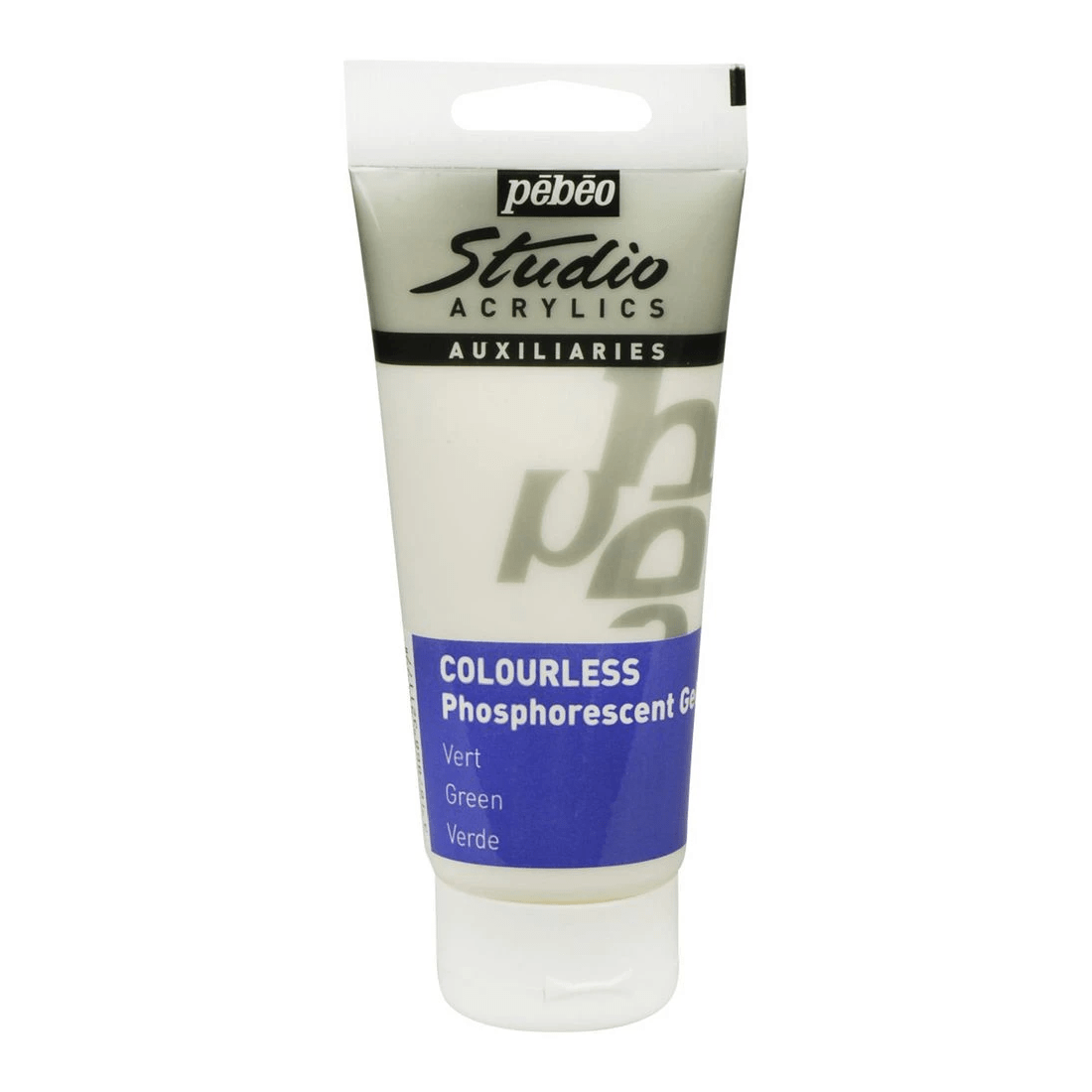 1 Pebeo Studio Acrylics Phosphorescent Gel 100mL Clear, 1 of 2