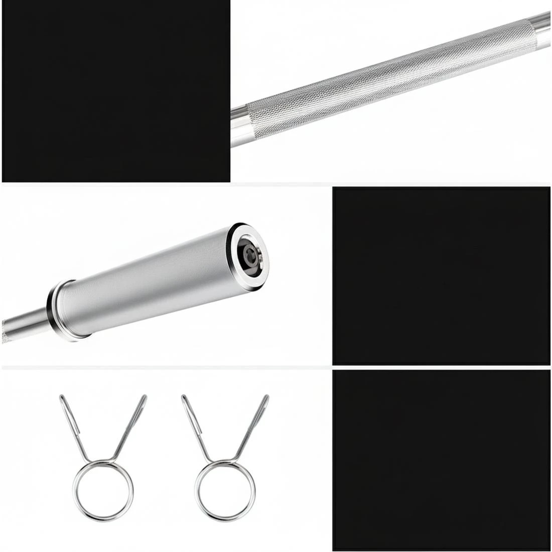 6 Everfit Barbells 46KG 120CM Dumbbell Barbell Plate Weight Lifting Home Gym - Multi, 6 of 6