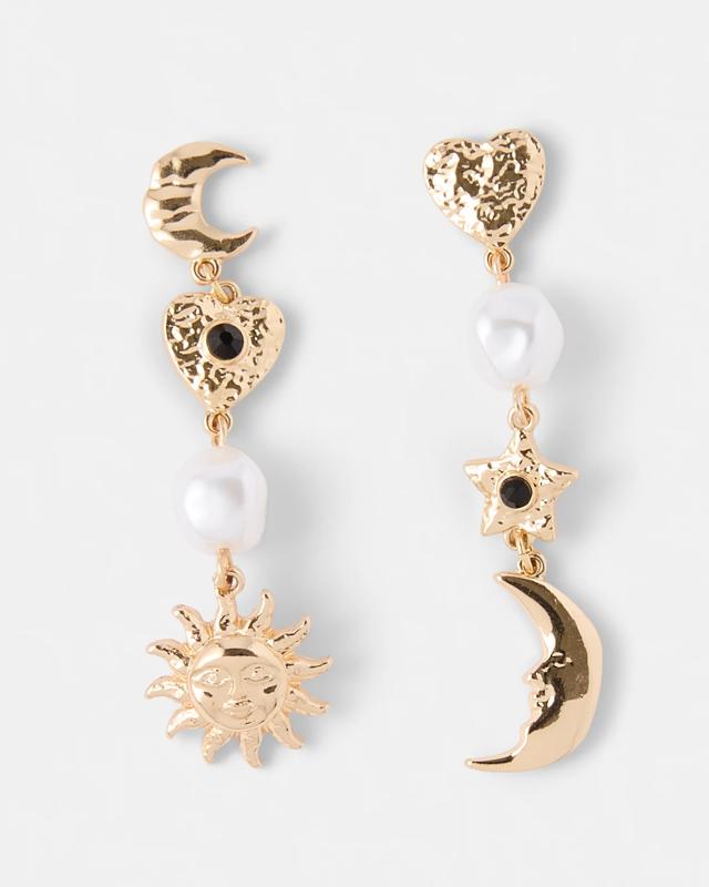 Celestial Drop Earrings - Gold 