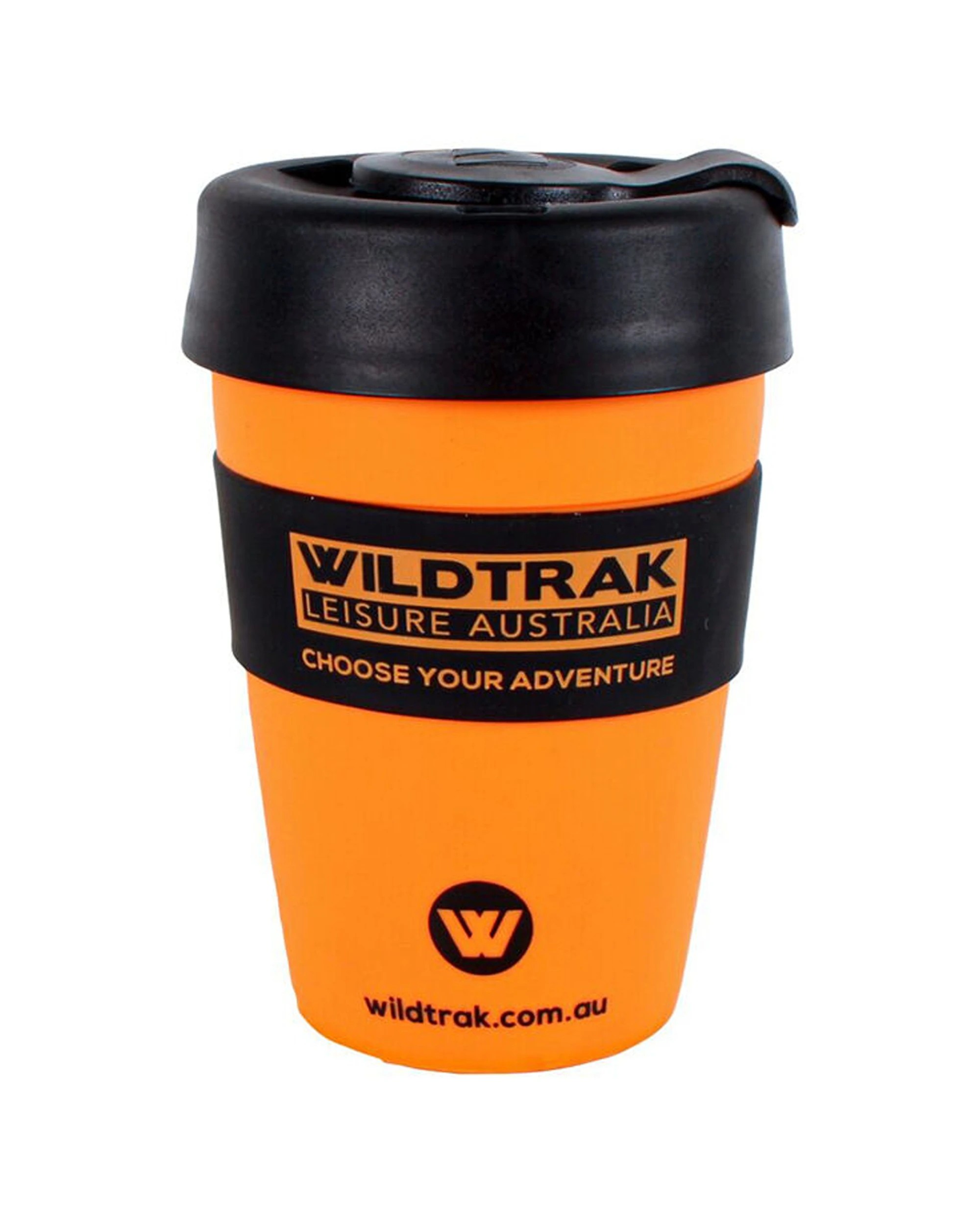 1 Wildtrak Reusable Travel Coffee Cup Splash Proof Lid 350ml Single Portable - Orange, 1 of 1